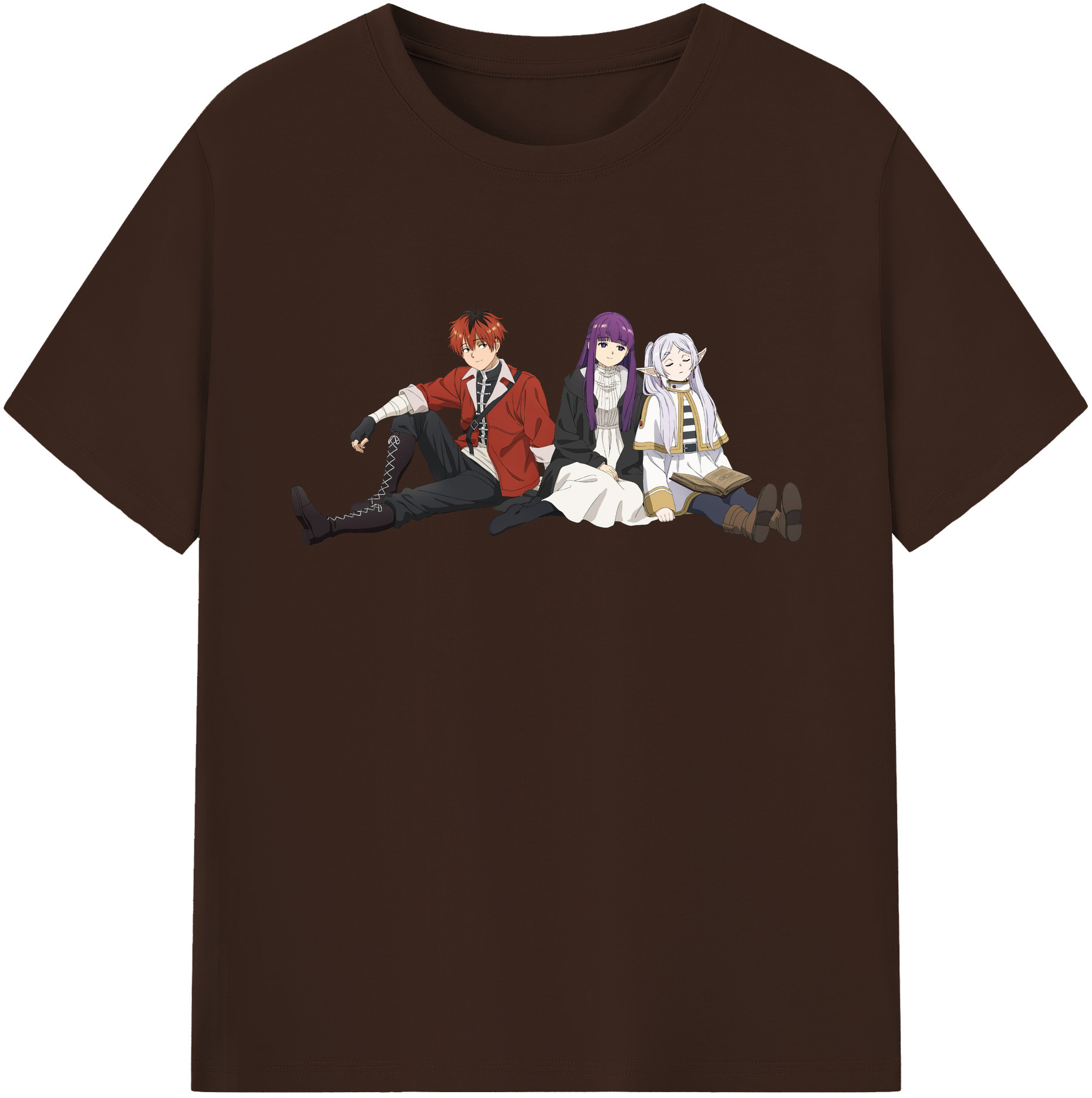 （画像用） 葬送のフリーレン Frieren 綿100％半袖Tシャツ（フロントプリント）