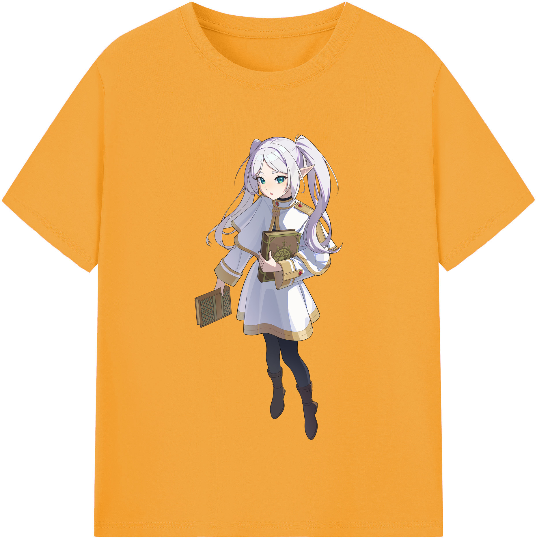 （画像用） 葬送のフリーレン Frieren 綿100％半袖Tシャツ（フロントプリント）