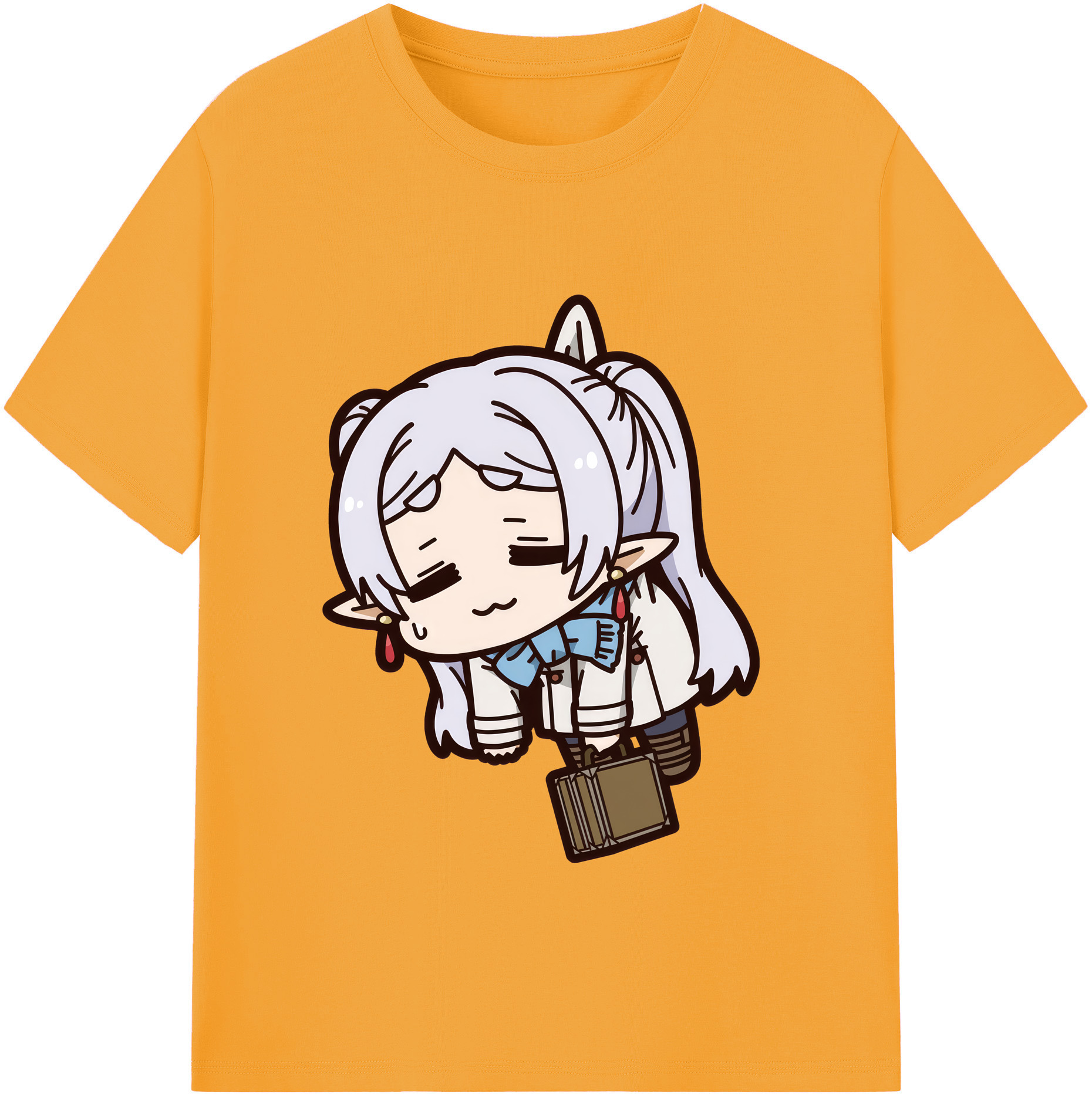 （画像用） 葬送のフリーレン Frieren 綿100％半袖Tシャツ（フロントプリント）