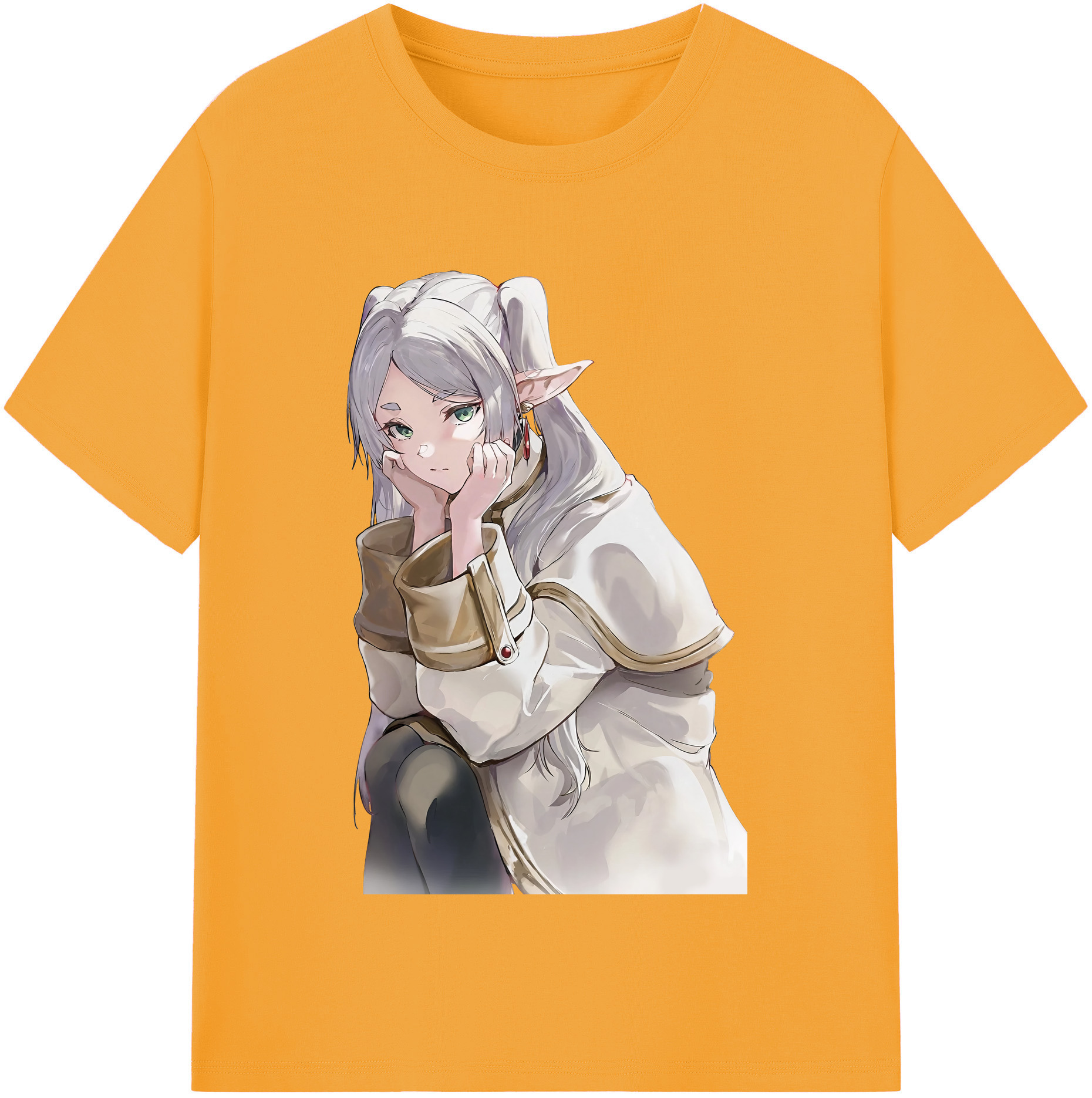 （画像用） 葬送のフリーレン Frieren 綿100％半袖Tシャツ（フロントプリント）