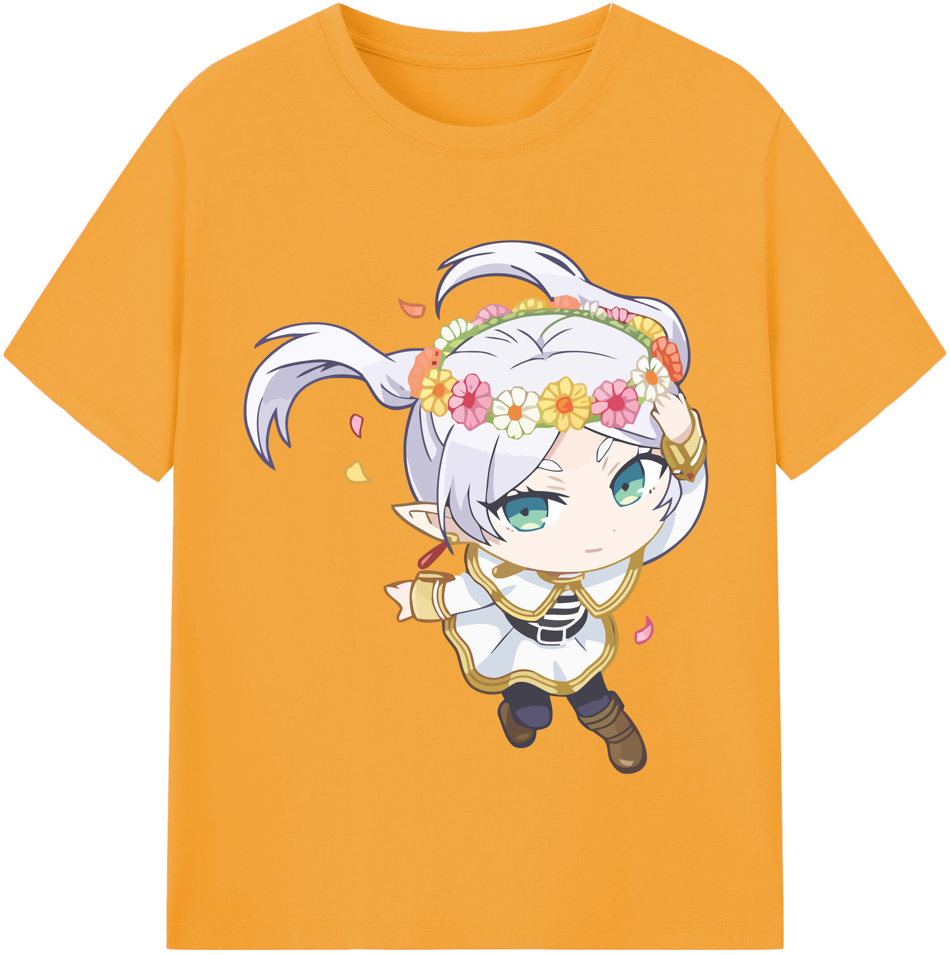 （画像用） 葬送のフリーレン Frieren 綿100％半袖Tシャツ（フロントプリント）