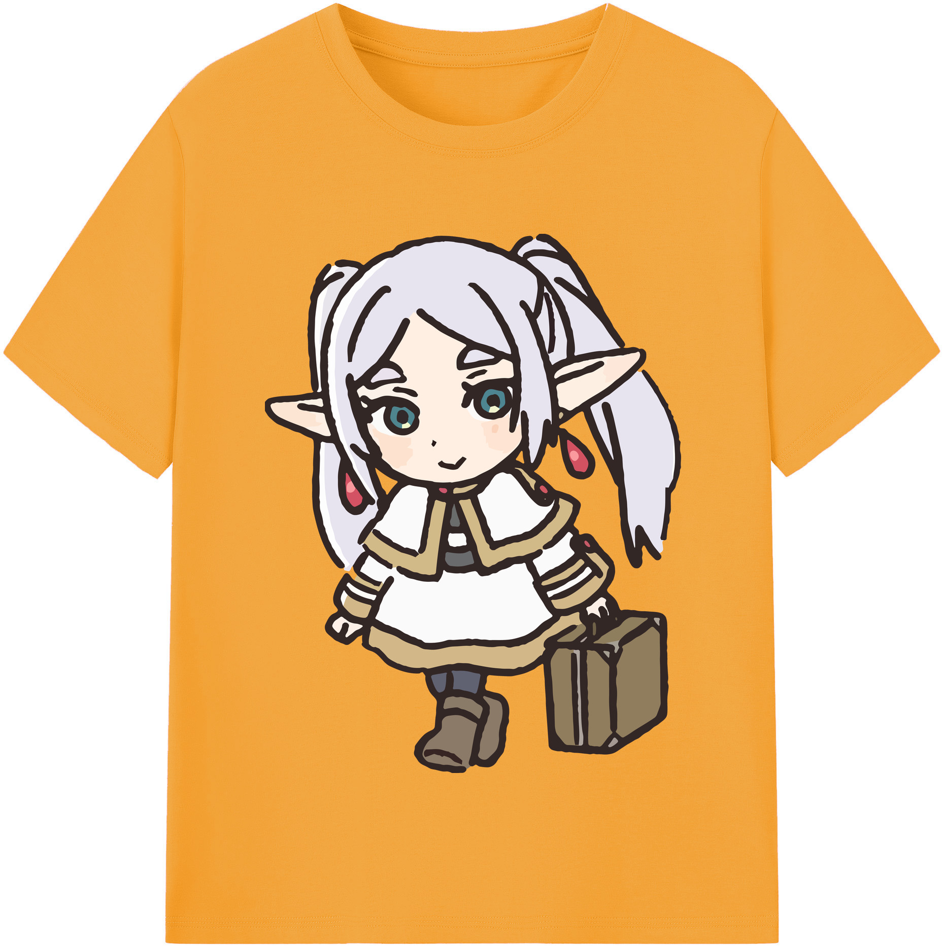 （画像用） 葬送のフリーレン Frieren 綿100％半袖Tシャツ（フロントプリント）