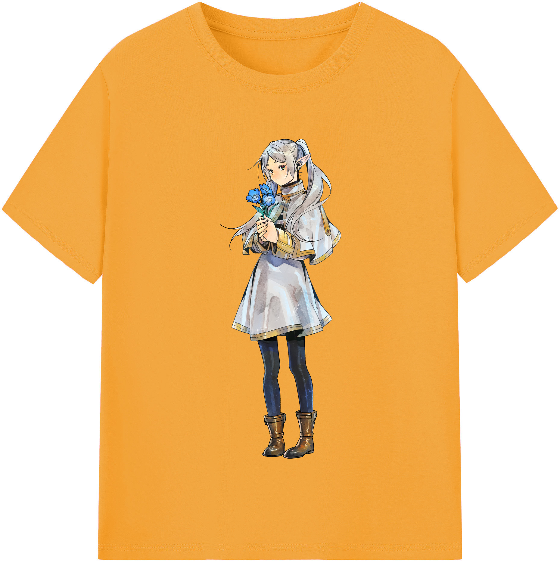 （画像用） 葬送のフリーレン Frieren 綿100％半袖Tシャツ（フロントプリント）