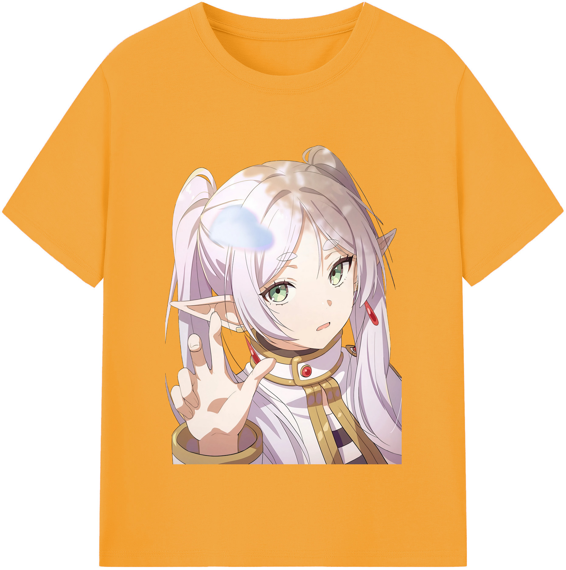 （画像用） 葬送のフリーレン Frieren 綿100％半袖Tシャツ（フロントプリント）