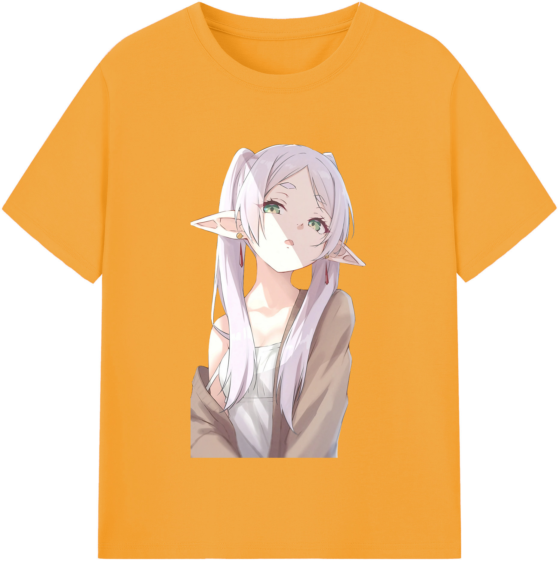 （画像用） 葬送のフリーレン Frieren 綿100％半袖Tシャツ（フロントプリント）