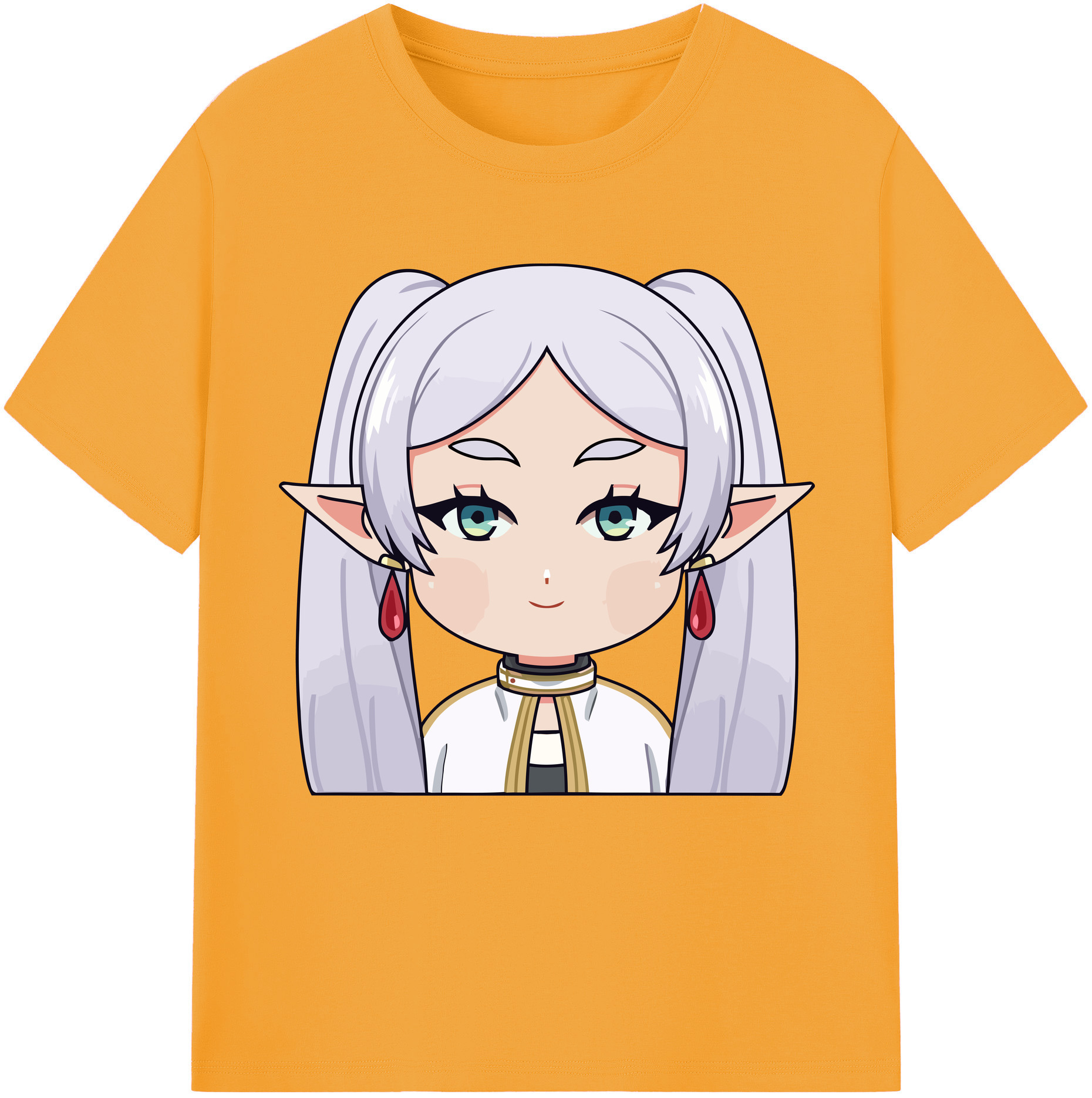 （画像用） 葬送のフリーレン Frieren 綿100％半袖Tシャツ（フロントプリント）