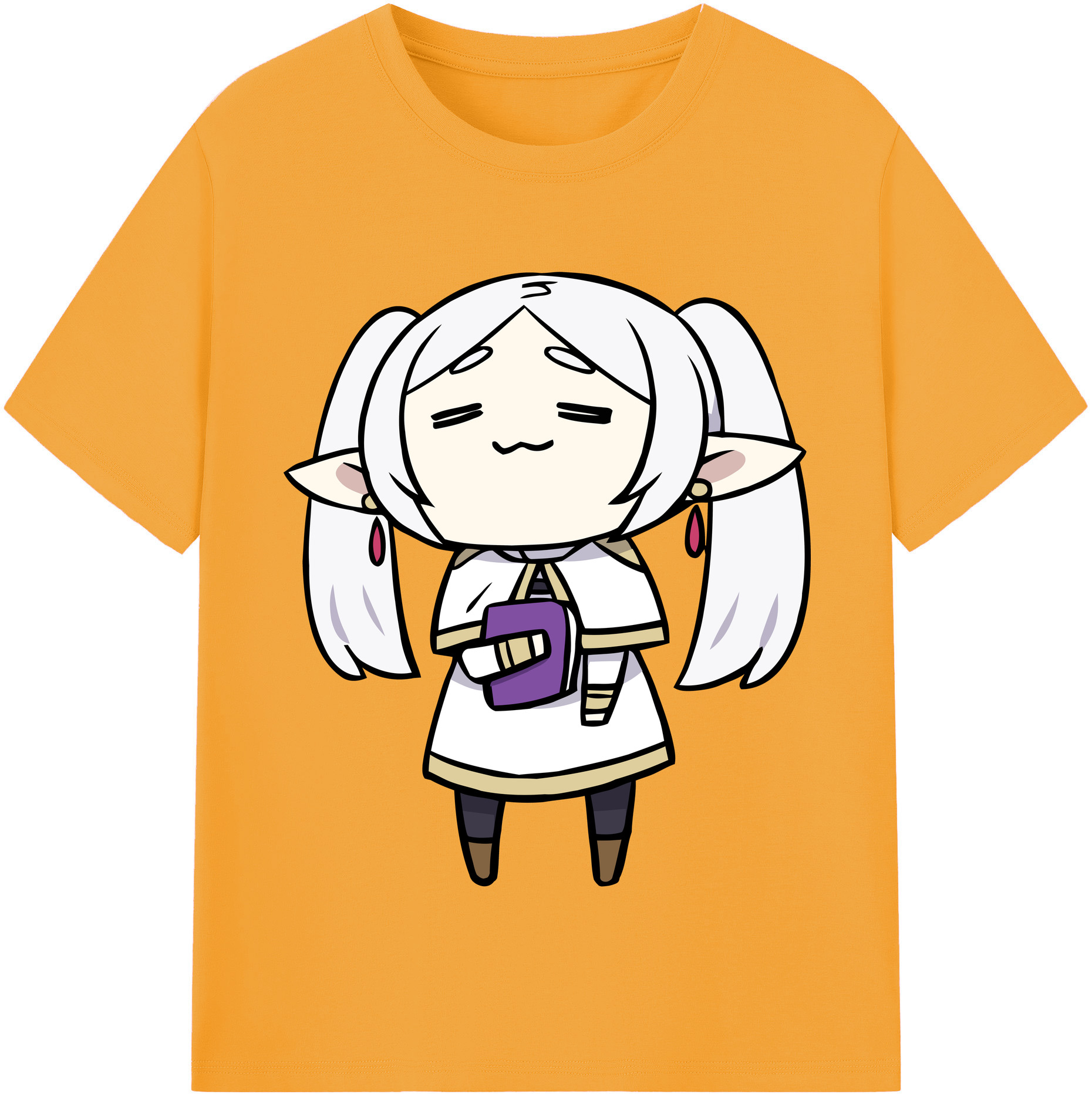 （画像用） 葬送のフリーレン Frieren 綿100％半袖Tシャツ（フロントプリント）