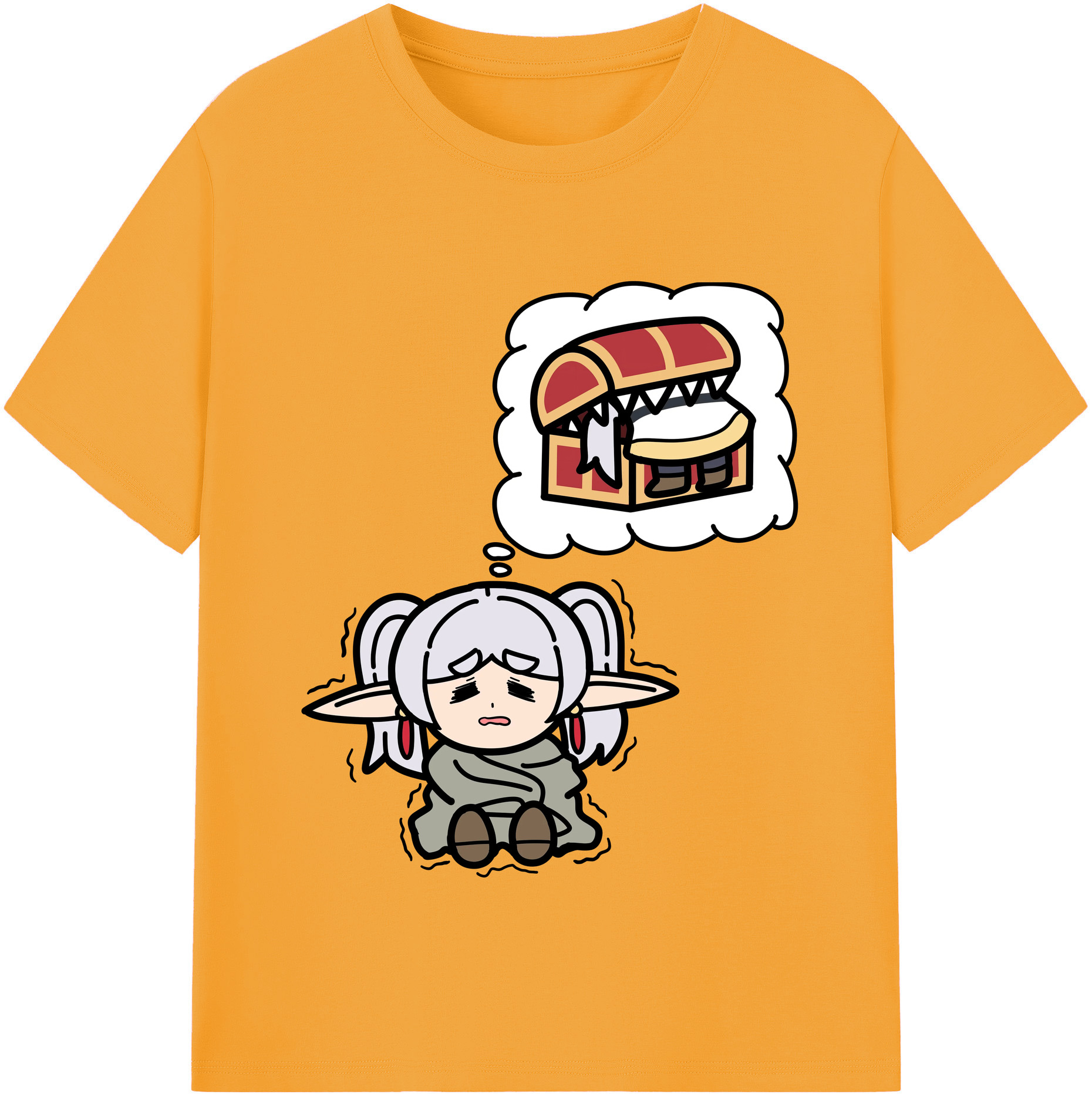 （画像用） 葬送のフリーレン Frieren 綿100％半袖Tシャツ（フロントプリント）