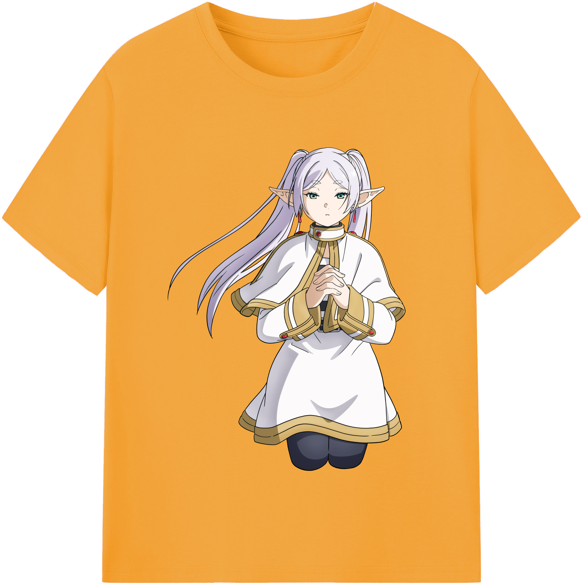 （画像用） 葬送のフリーレン Frieren 綿100％半袖Tシャツ（フロントプリント）