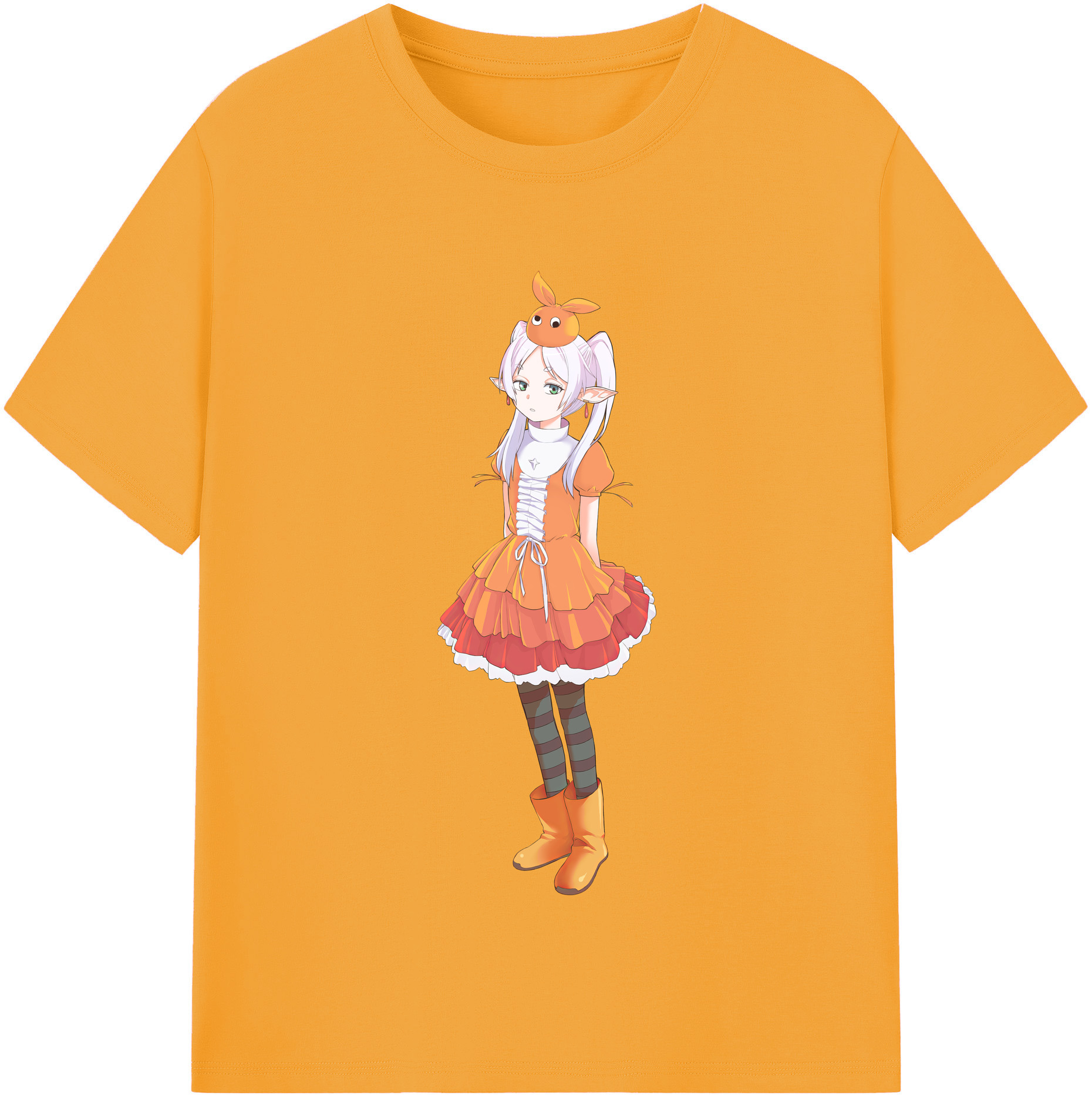 （画像用） 葬送のフリーレン Frieren 綿100％半袖Tシャツ（フロントプリント）