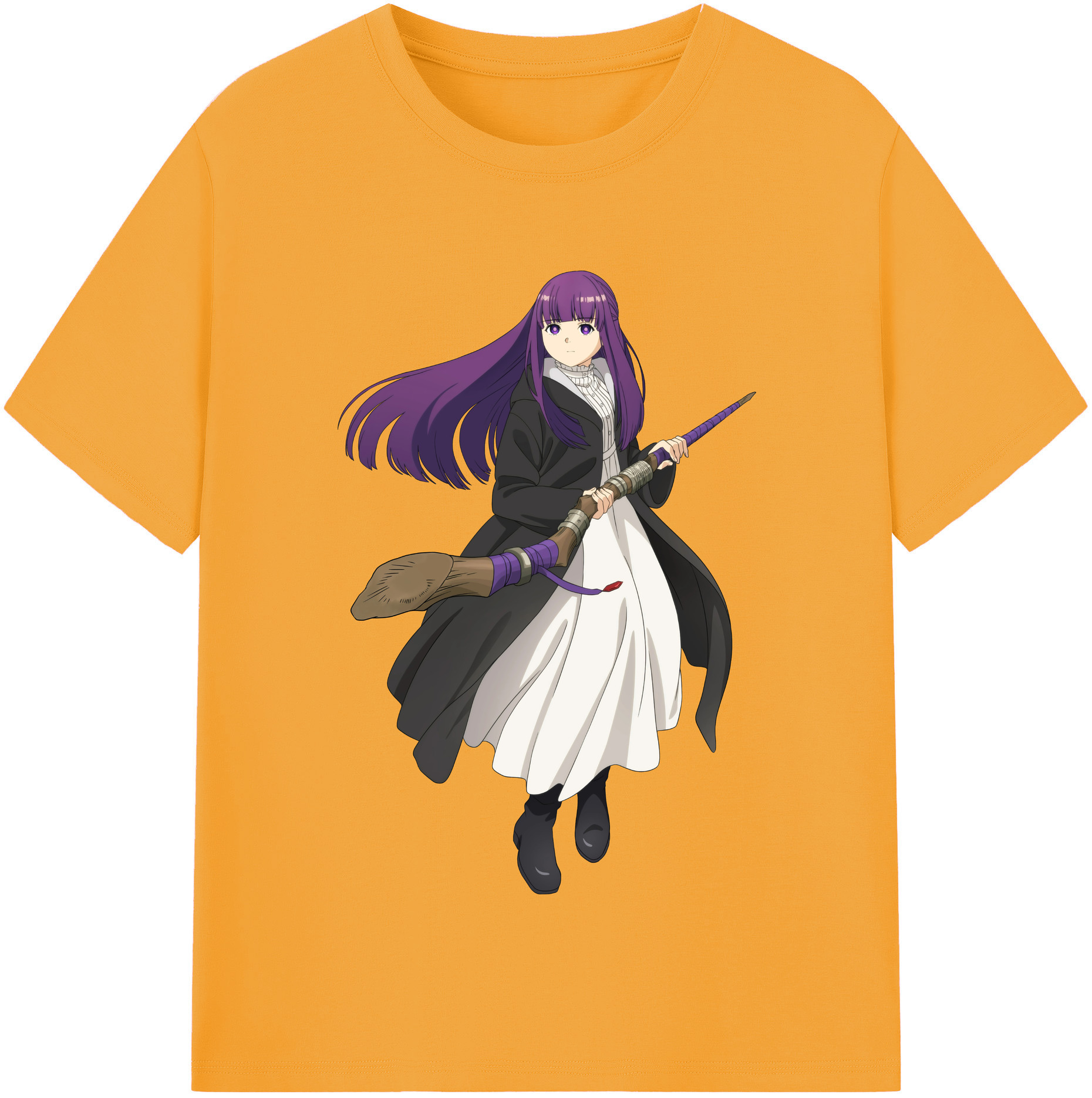 （画像用） 葬送のフリーレン Frieren 綿100％半袖Tシャツ（フロントプリント）