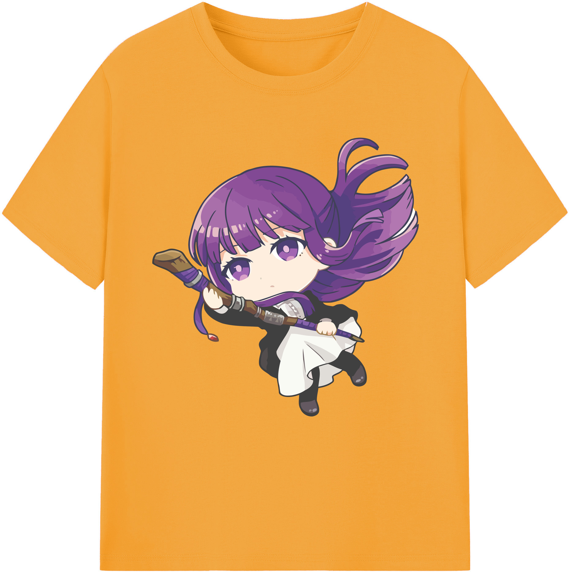 （画像用） 葬送のフリーレン Frieren 綿100％半袖Tシャツ（フロントプリント）