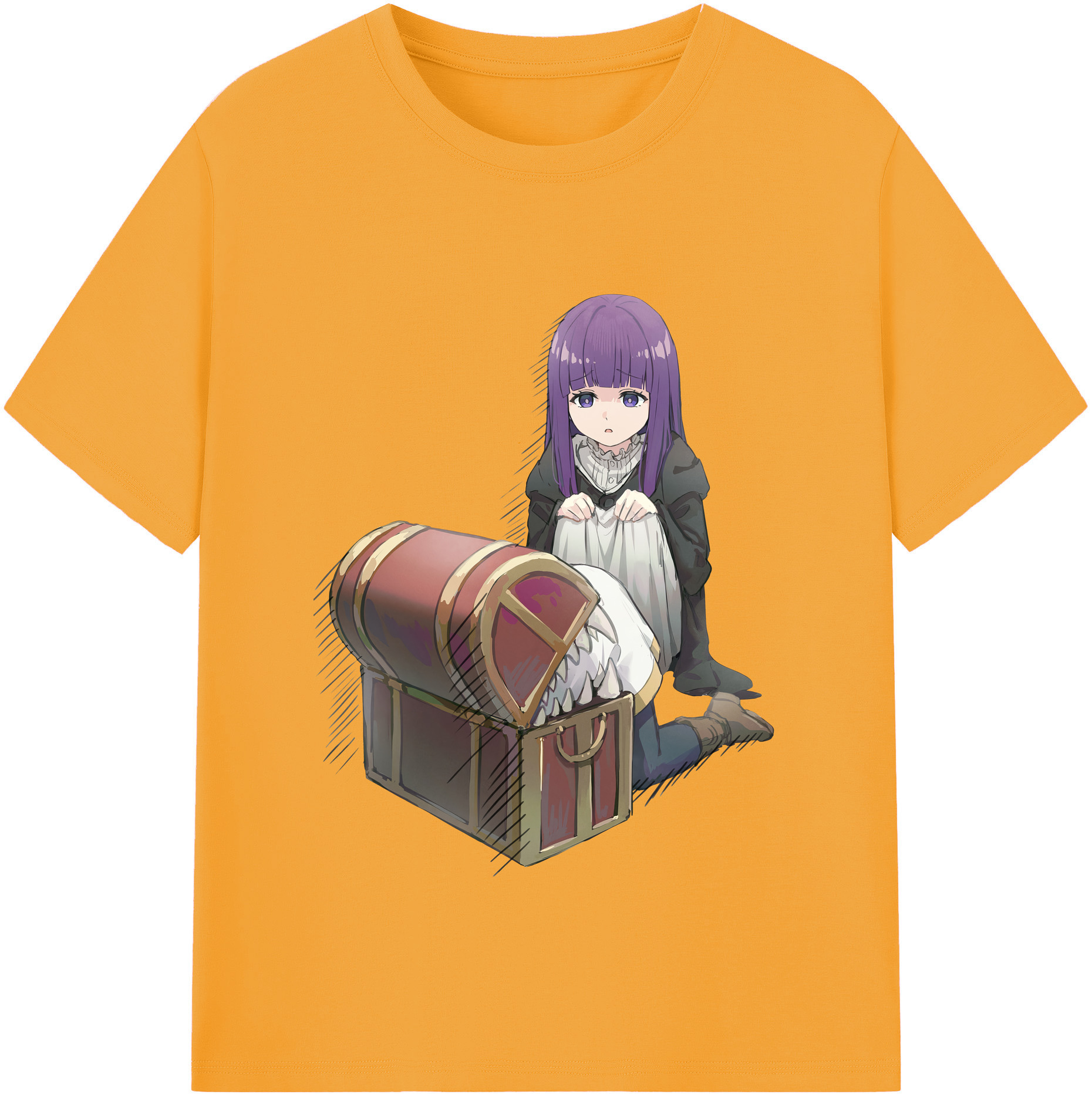 （画像用） 葬送のフリーレン Frieren 綿100％半袖Tシャツ（フロントプリント）
