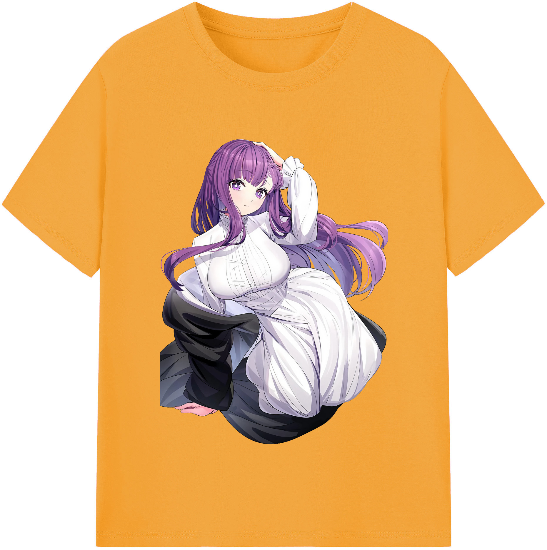 （画像用） 葬送のフリーレン Frieren 綿100％半袖Tシャツ（フロントプリント）