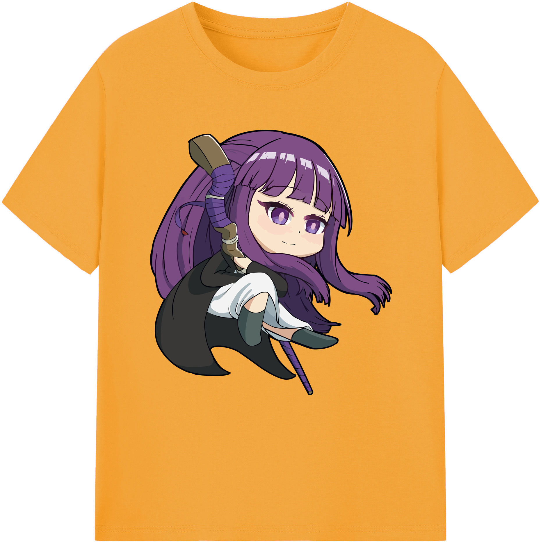 （画像用） 葬送のフリーレン Frieren 綿100％半袖Tシャツ（フロントプリント）