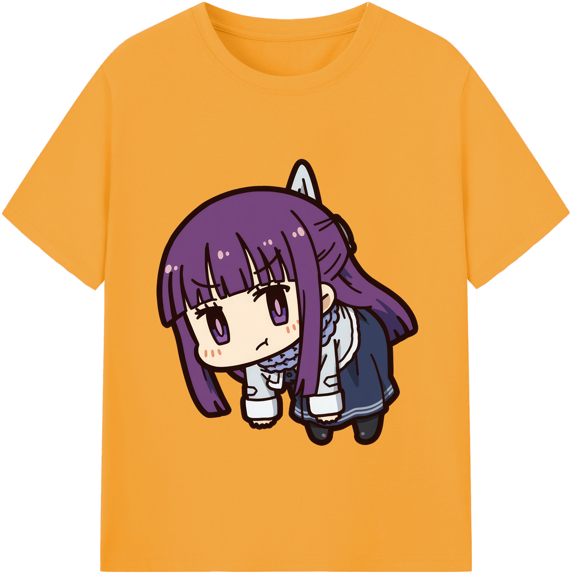 （画像用） 葬送のフリーレン Frieren 綿100％半袖Tシャツ（フロントプリント）
