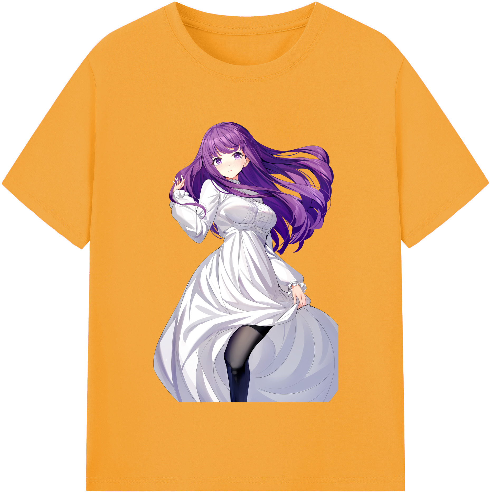 （画像用） 葬送のフリーレン Frieren 綿100％半袖Tシャツ（フロントプリント）