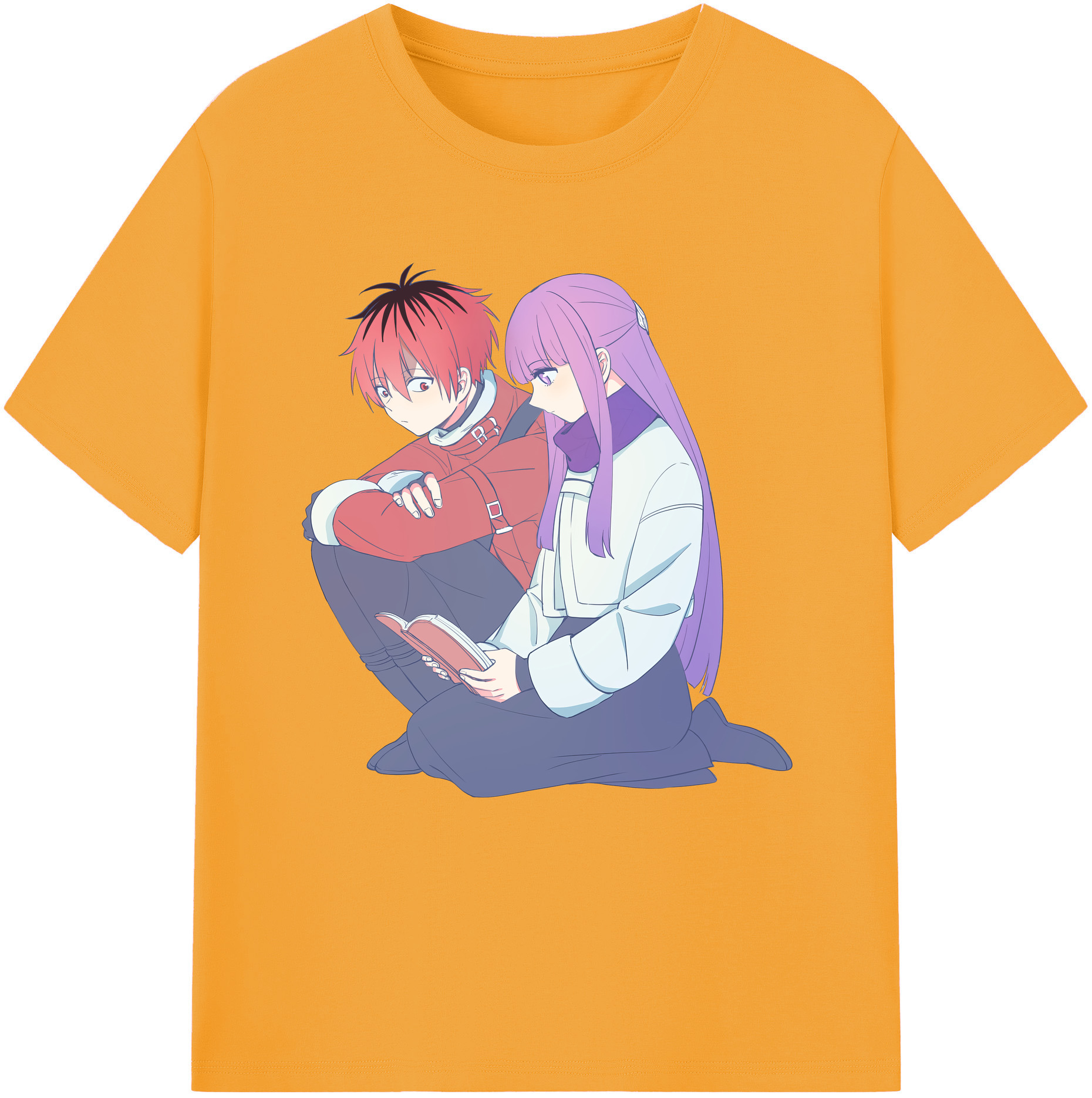 （画像用） 葬送のフリーレン Frieren 綿100％半袖Tシャツ（フロントプリント）