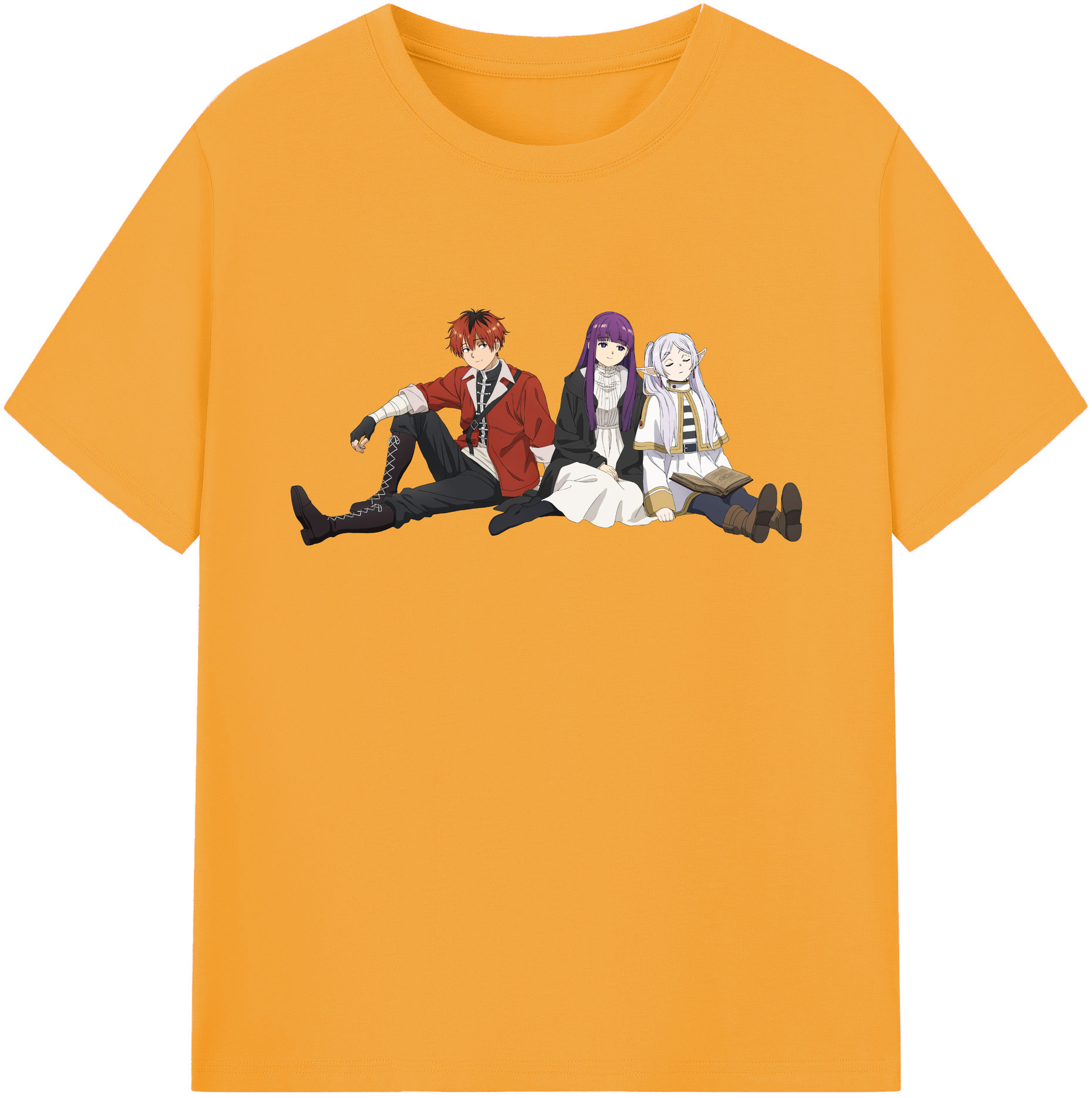 （画像用） 葬送のフリーレン Frieren 綿100％半袖Tシャツ（フロントプリント）