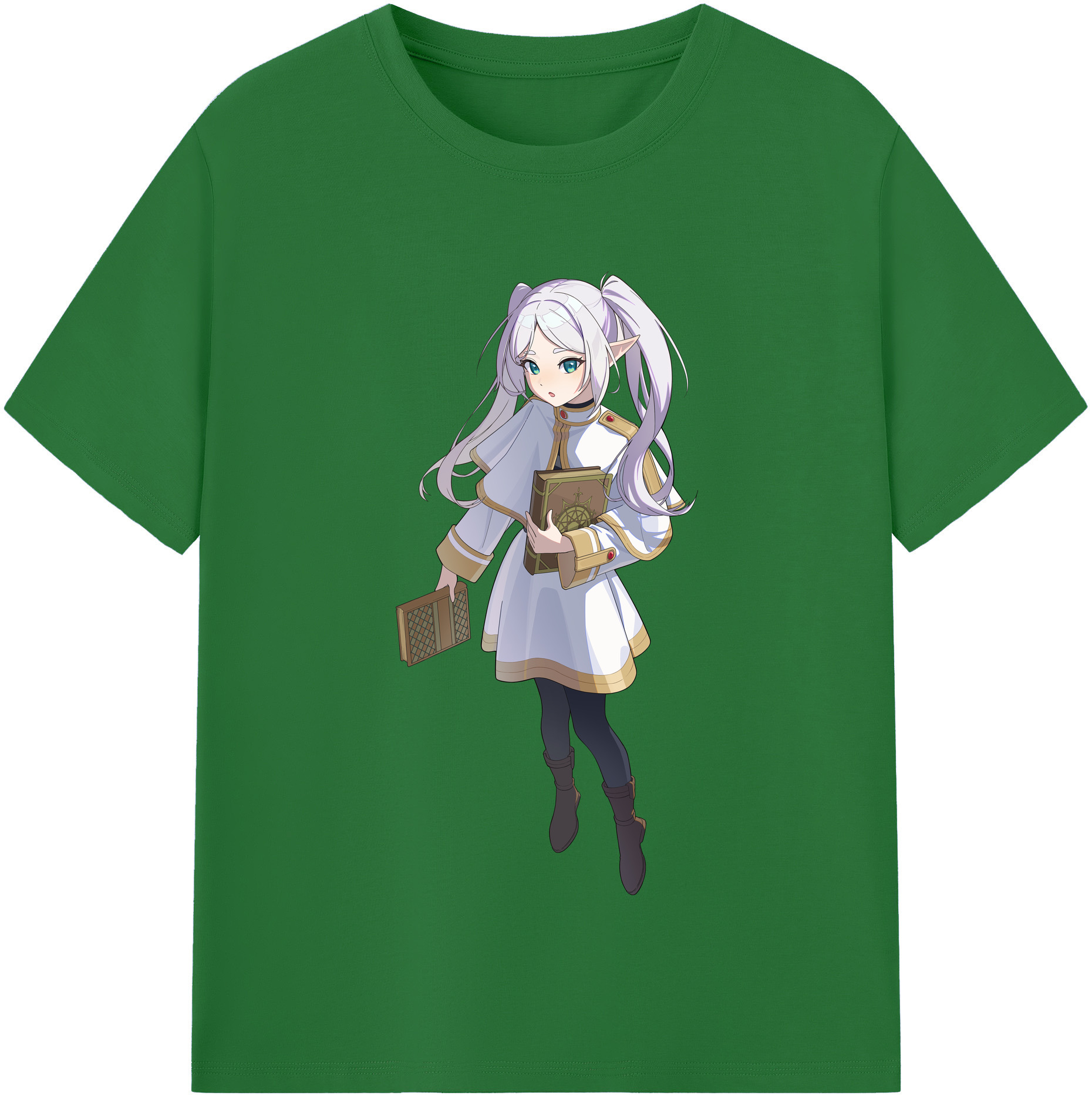 （画像用） 葬送のフリーレン Frieren 綿100％半袖Tシャツ（フロントプリント）