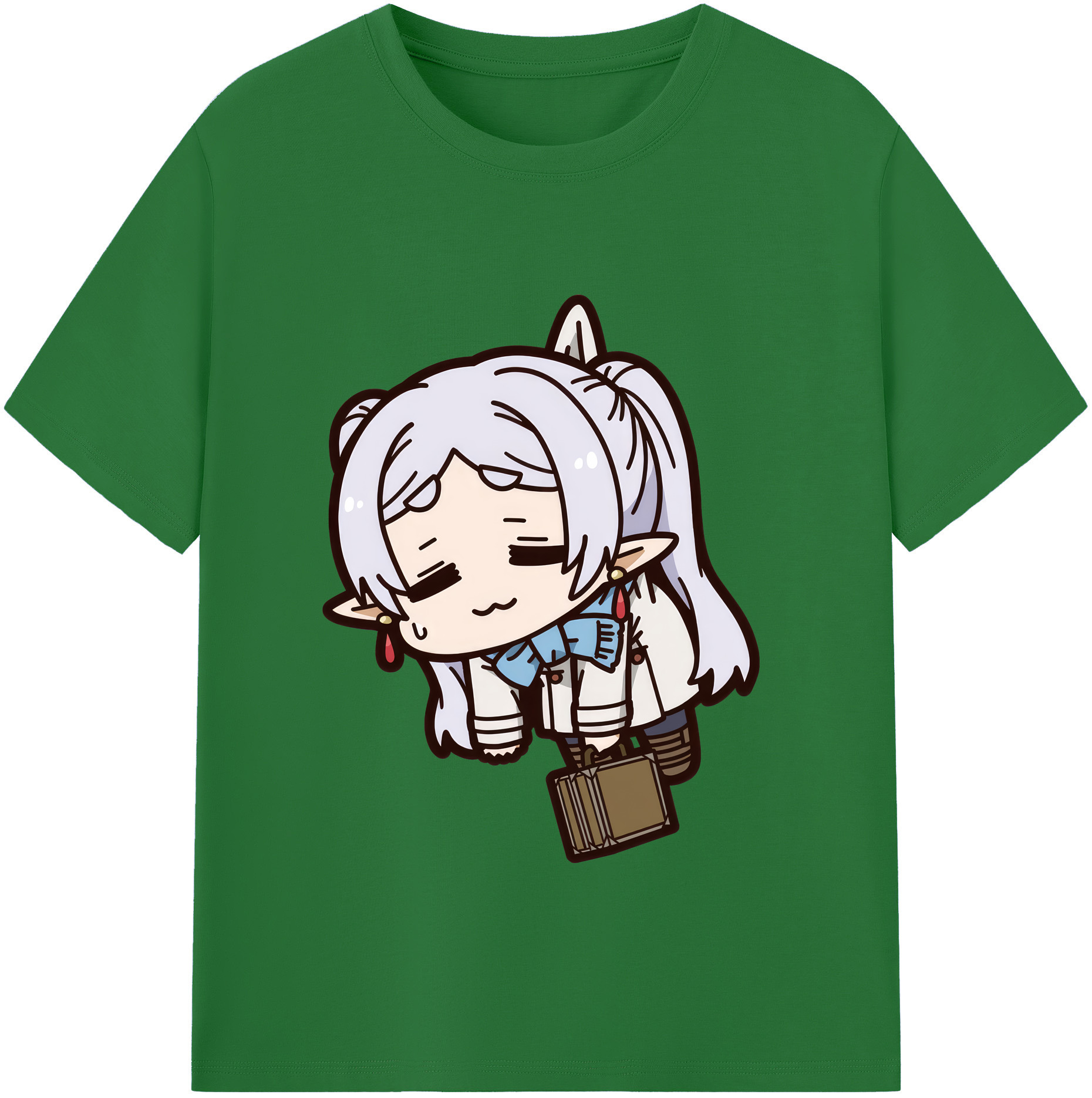 （画像用） 葬送のフリーレン Frieren 綿100％半袖Tシャツ（フロントプリント）