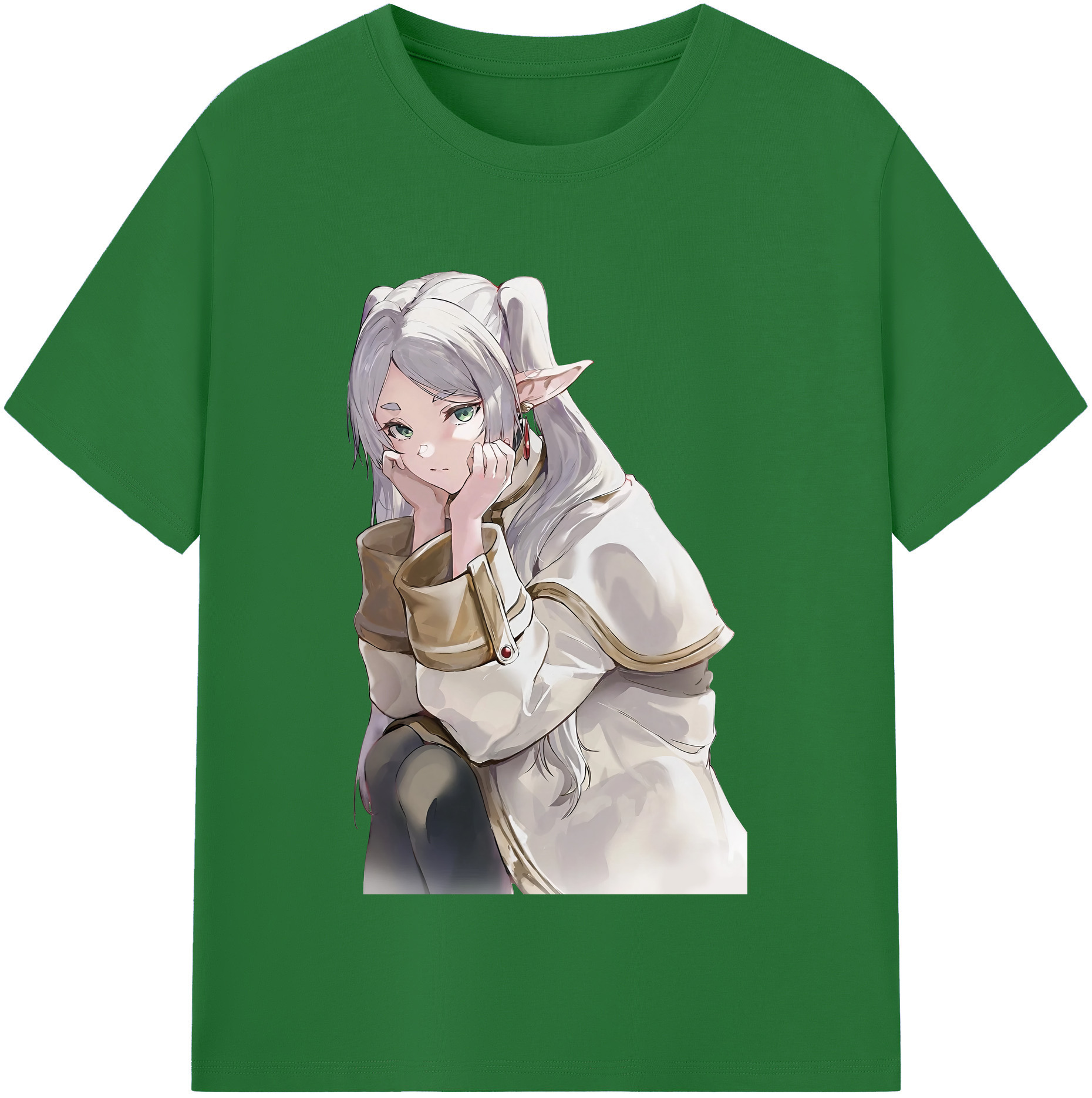 （画像用） 葬送のフリーレン Frieren 綿100％半袖Tシャツ（フロントプリント）