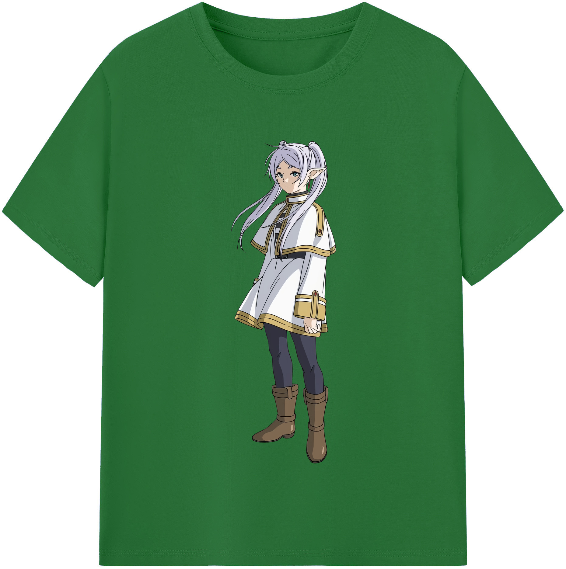 （画像用） 葬送のフリーレン Frieren 綿100％半袖Tシャツ（フロントプリント）