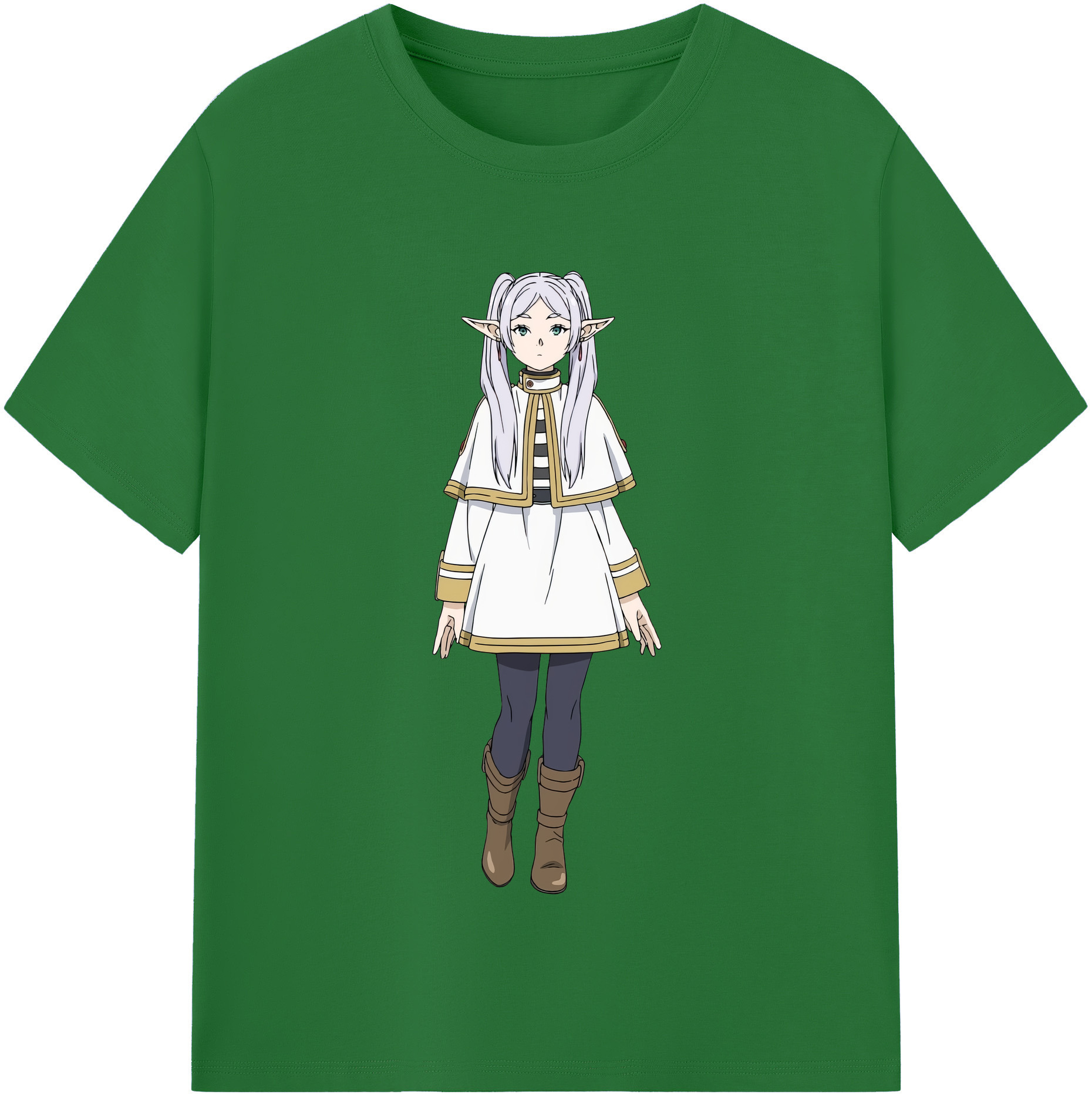 （画像用） 葬送のフリーレン Frieren 綿100％半袖Tシャツ（フロントプリント）