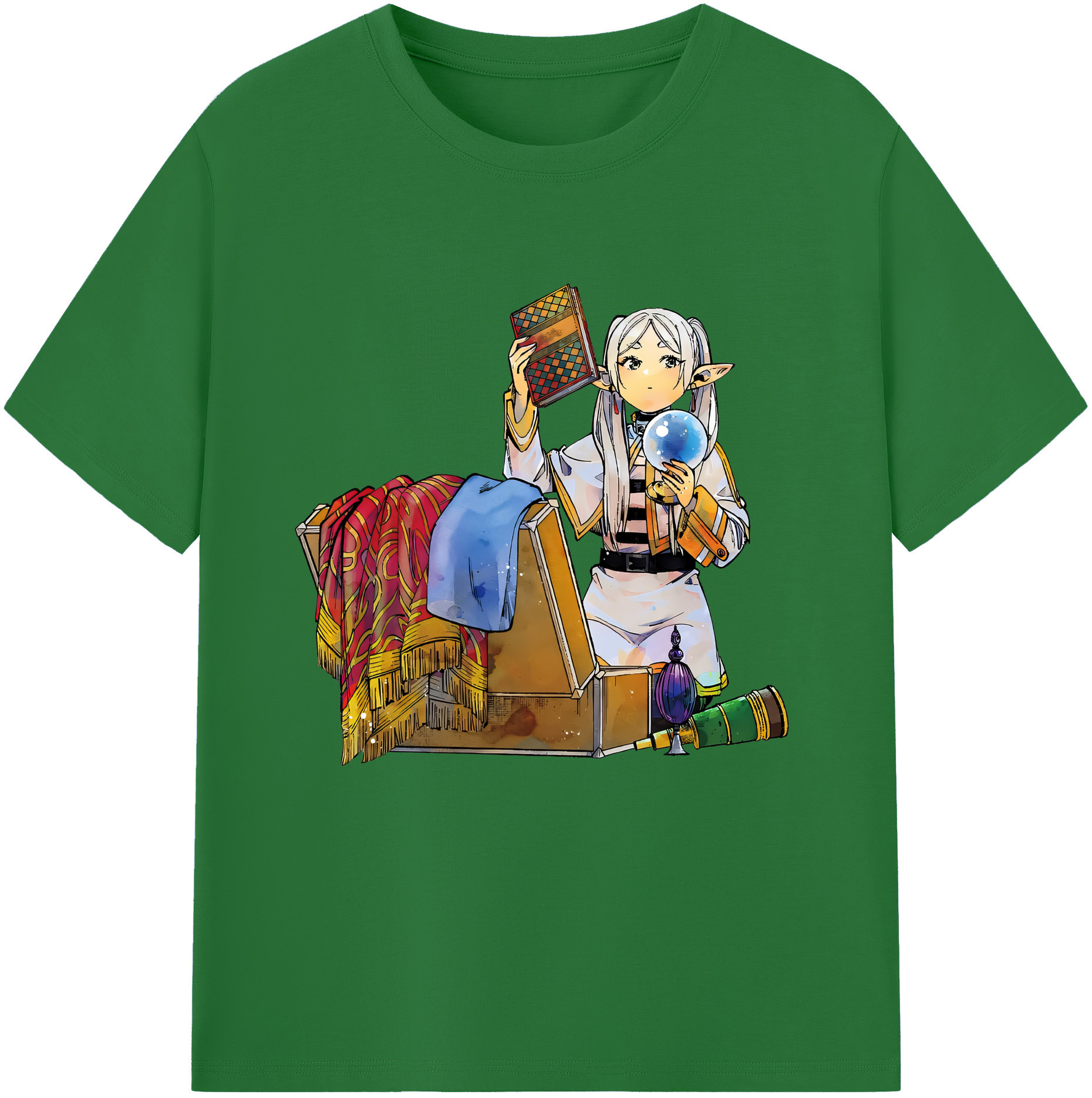 （画像用） 葬送のフリーレン Frieren 綿100％半袖Tシャツ（フロントプリント）