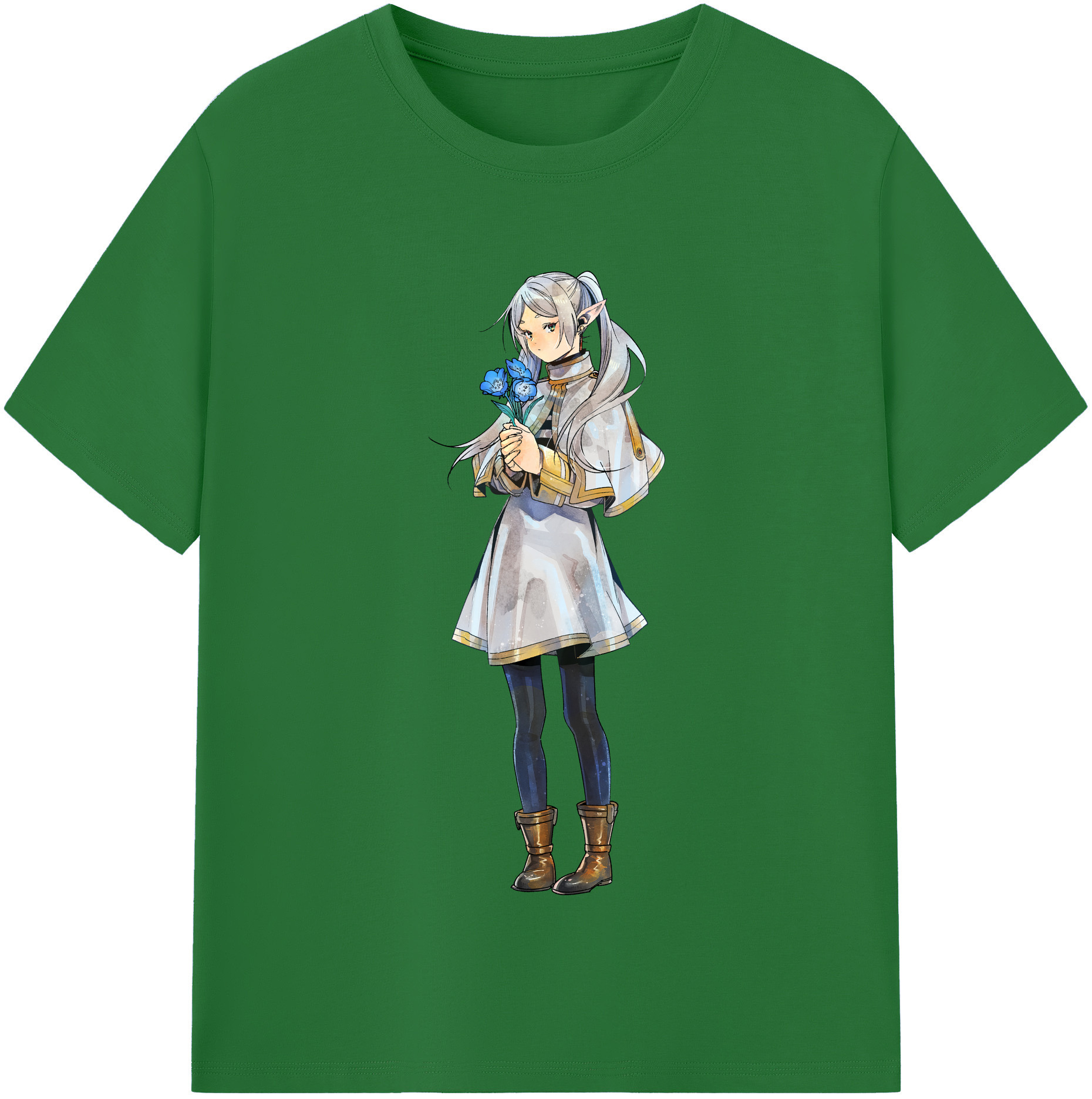 （画像用） 葬送のフリーレン Frieren 綿100％半袖Tシャツ（フロントプリント）
