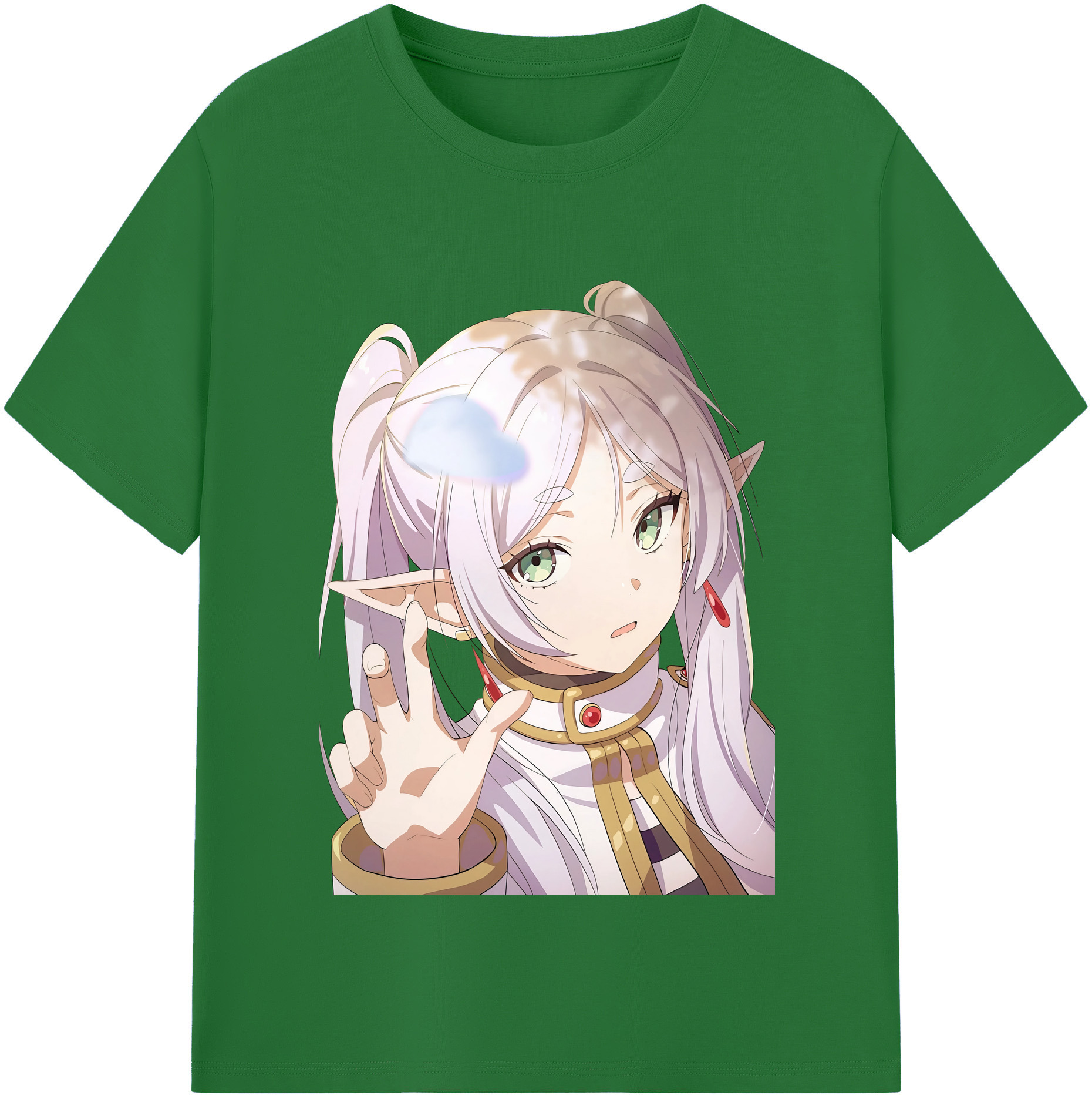 （画像用） 葬送のフリーレン Frieren 綿100％半袖Tシャツ（フロントプリント）