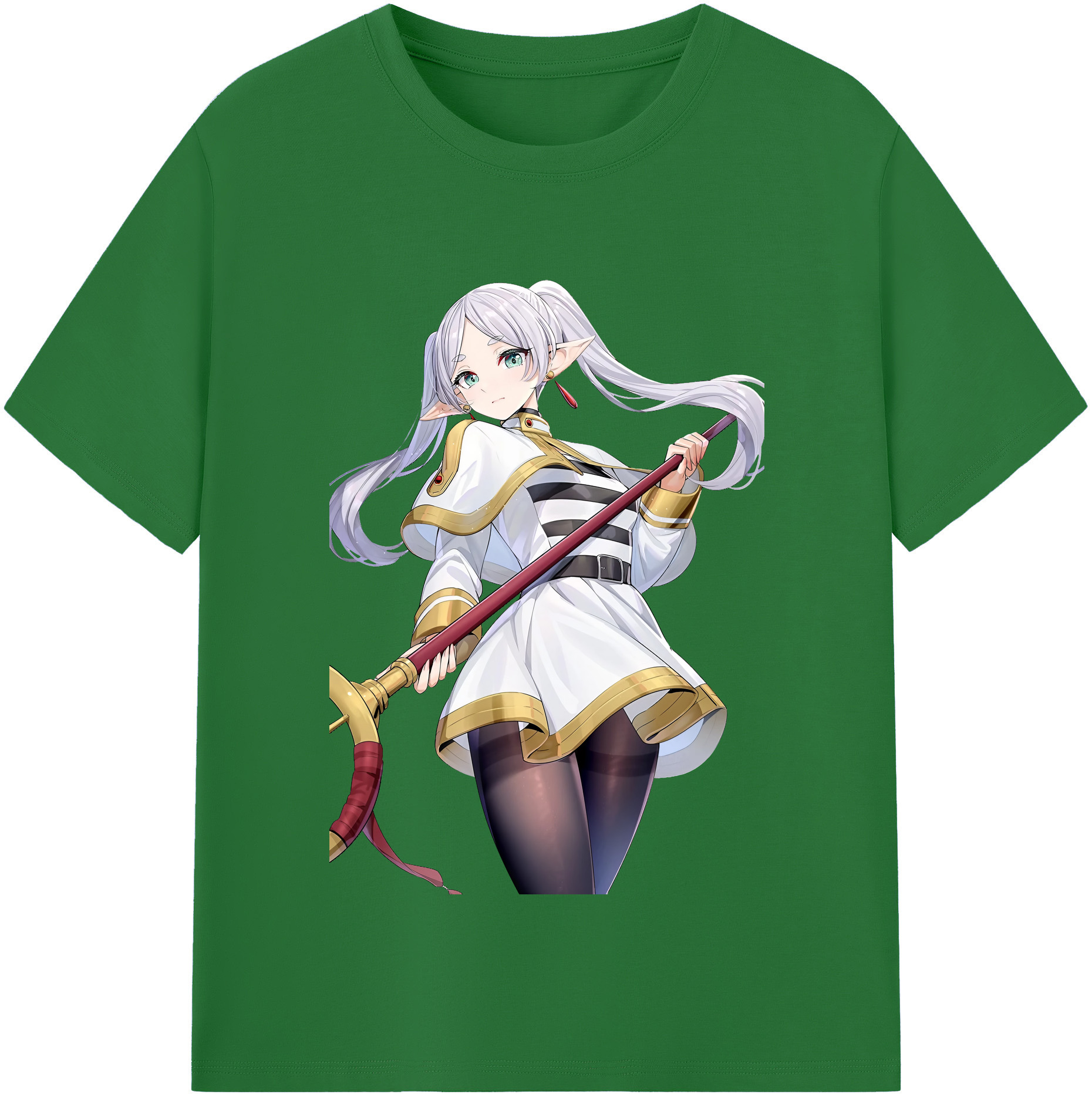 （画像用） 葬送のフリーレン Frieren 綿100％半袖Tシャツ（フロントプリント）