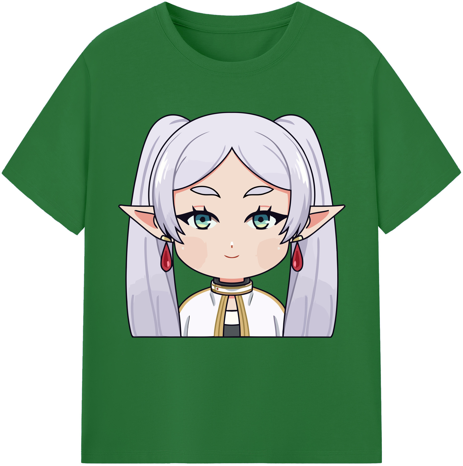 （画像用） 葬送のフリーレン Frieren 綿100％半袖Tシャツ（フロントプリント）