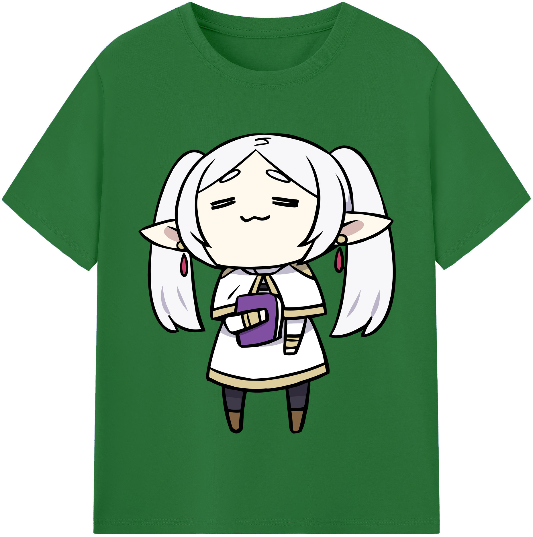 （画像用） 葬送のフリーレン Frieren 綿100％半袖Tシャツ（フロントプリント）