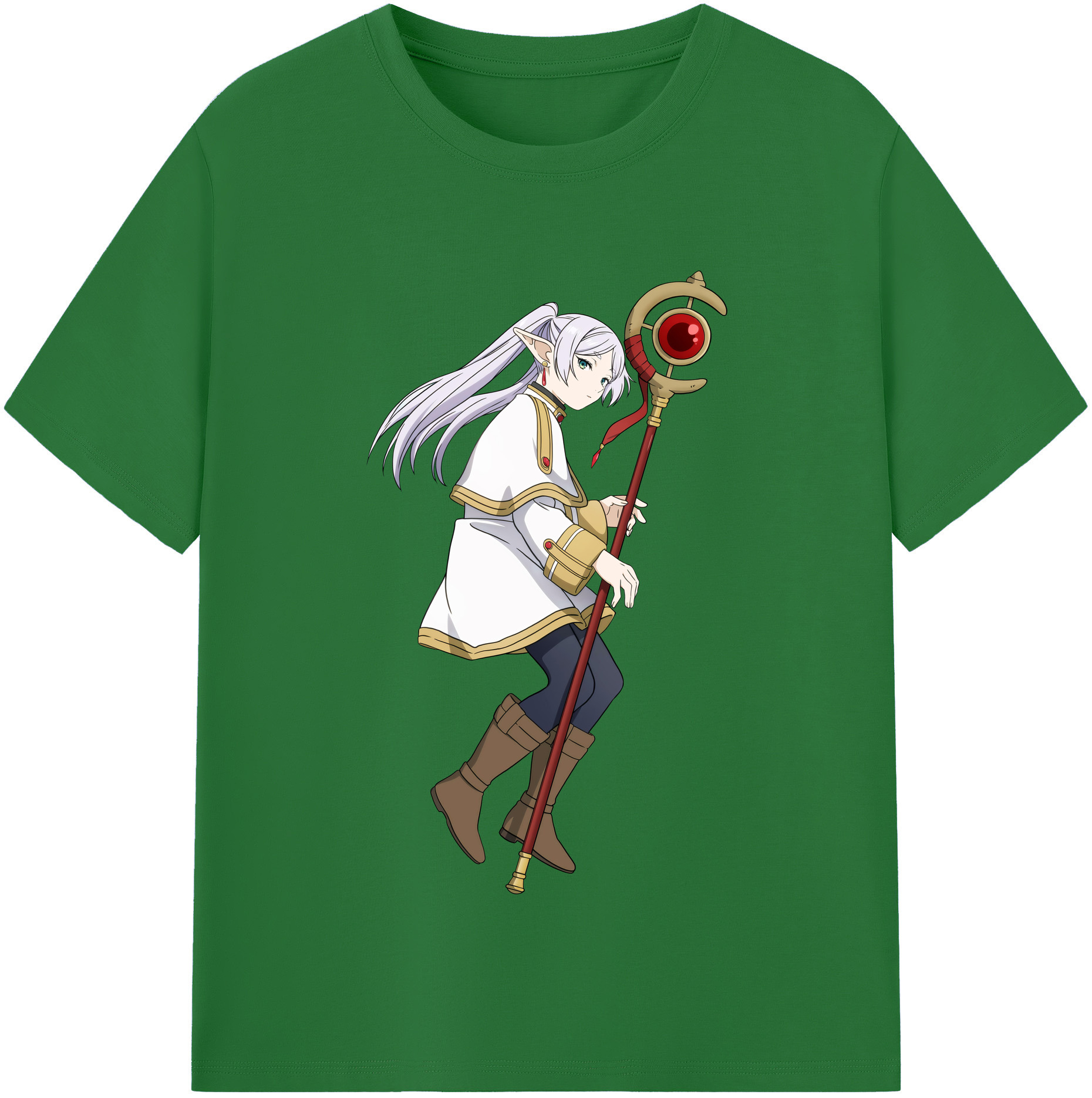 （画像用） 葬送のフリーレン Frieren 綿100％半袖Tシャツ（フロントプリント）