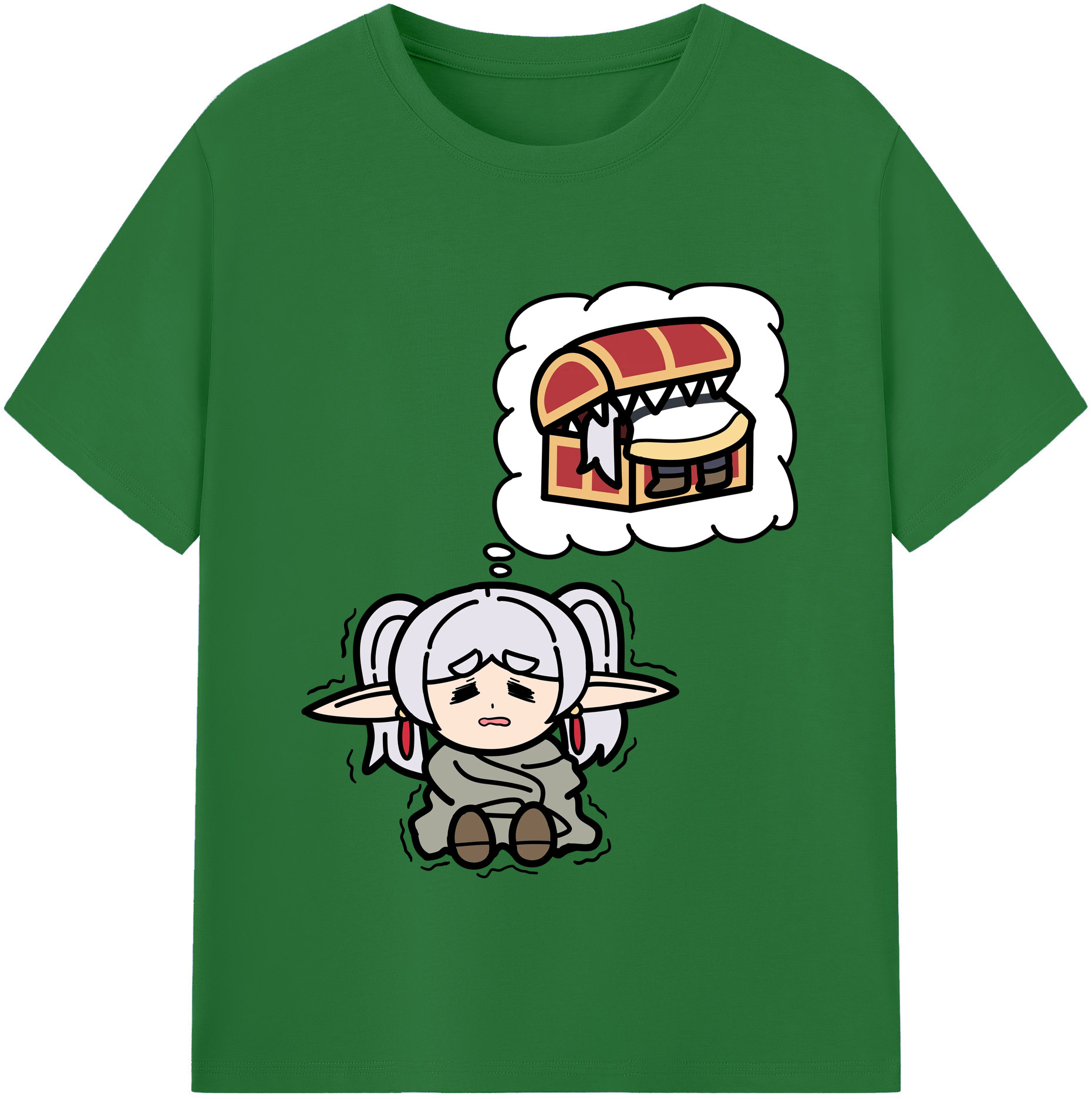 （画像用） 葬送のフリーレン Frieren 綿100％半袖Tシャツ（フロントプリント）