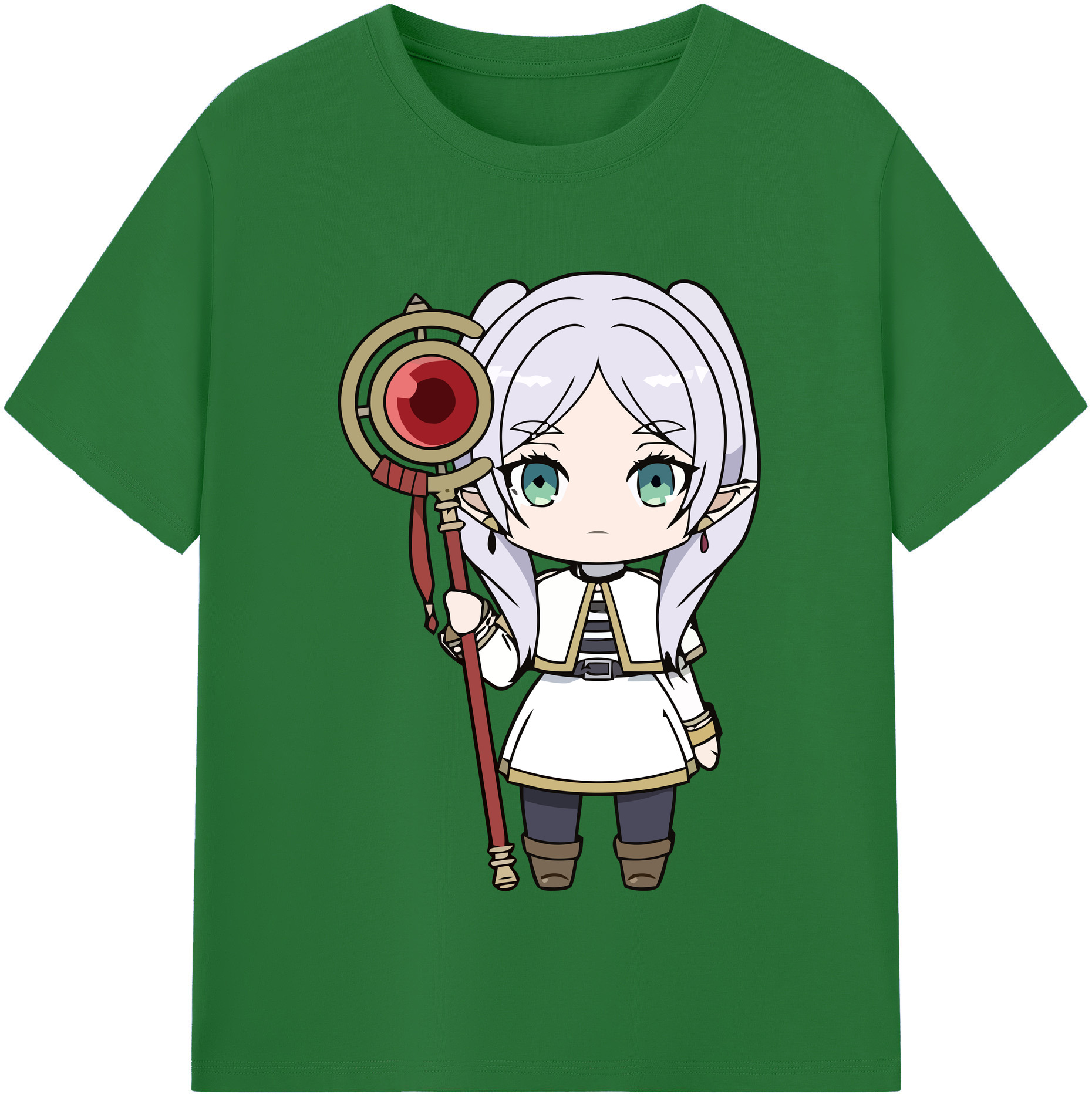 （画像用） 葬送のフリーレン Frieren 綿100％半袖Tシャツ（フロントプリント）