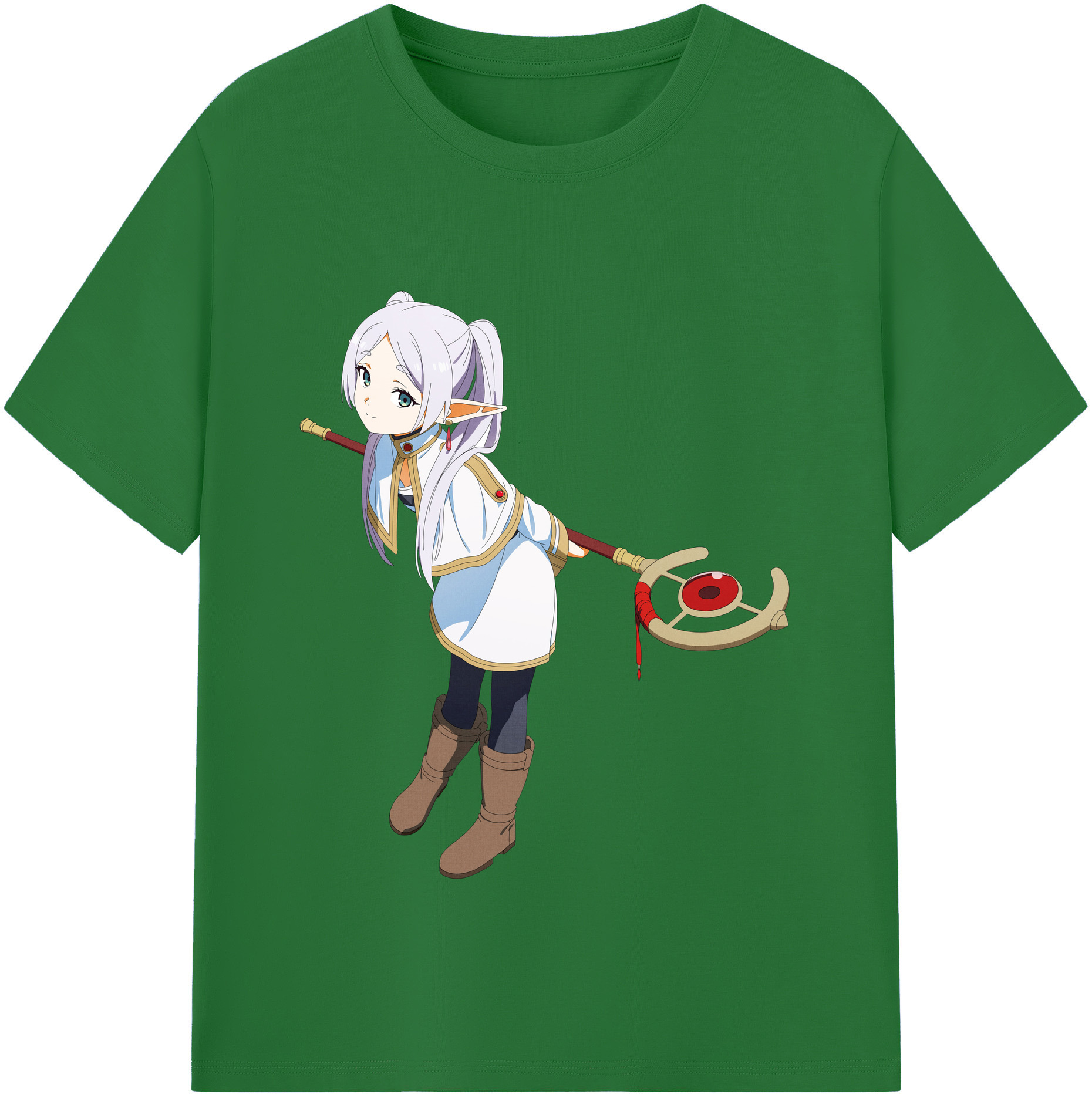 （画像用） 葬送のフリーレン Frieren 綿100％半袖Tシャツ（フロントプリント）