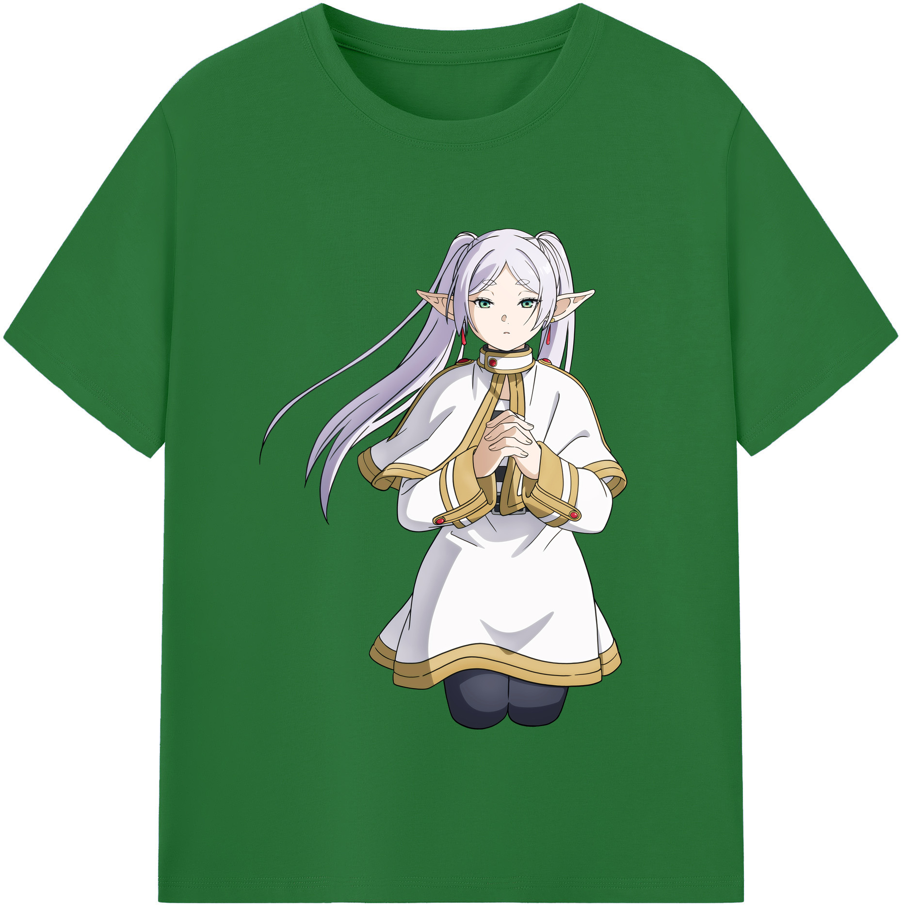 （画像用） 葬送のフリーレン Frieren 綿100％半袖Tシャツ（フロントプリント）