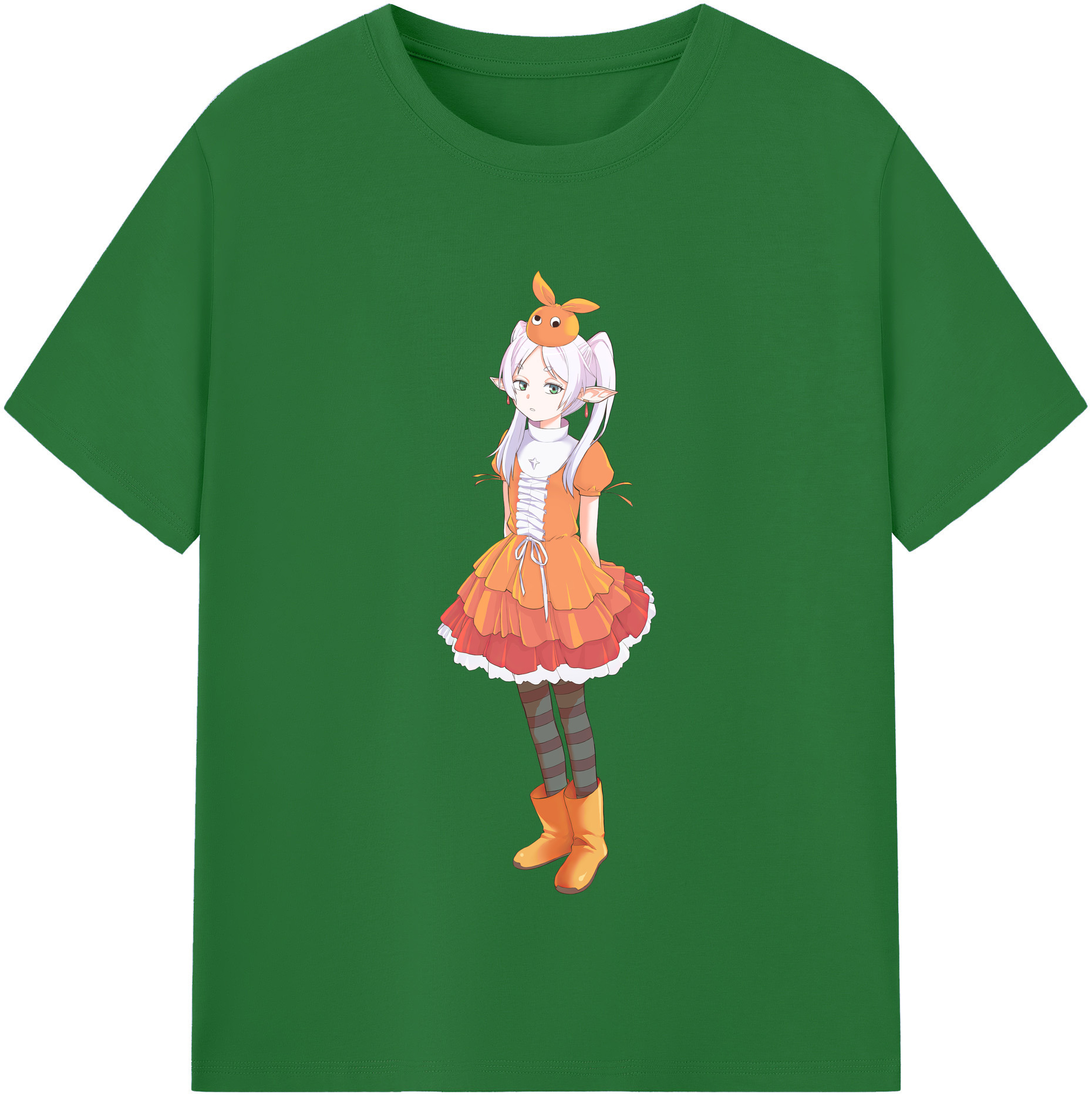 （画像用） 葬送のフリーレン Frieren 綿100％半袖Tシャツ（フロントプリント）