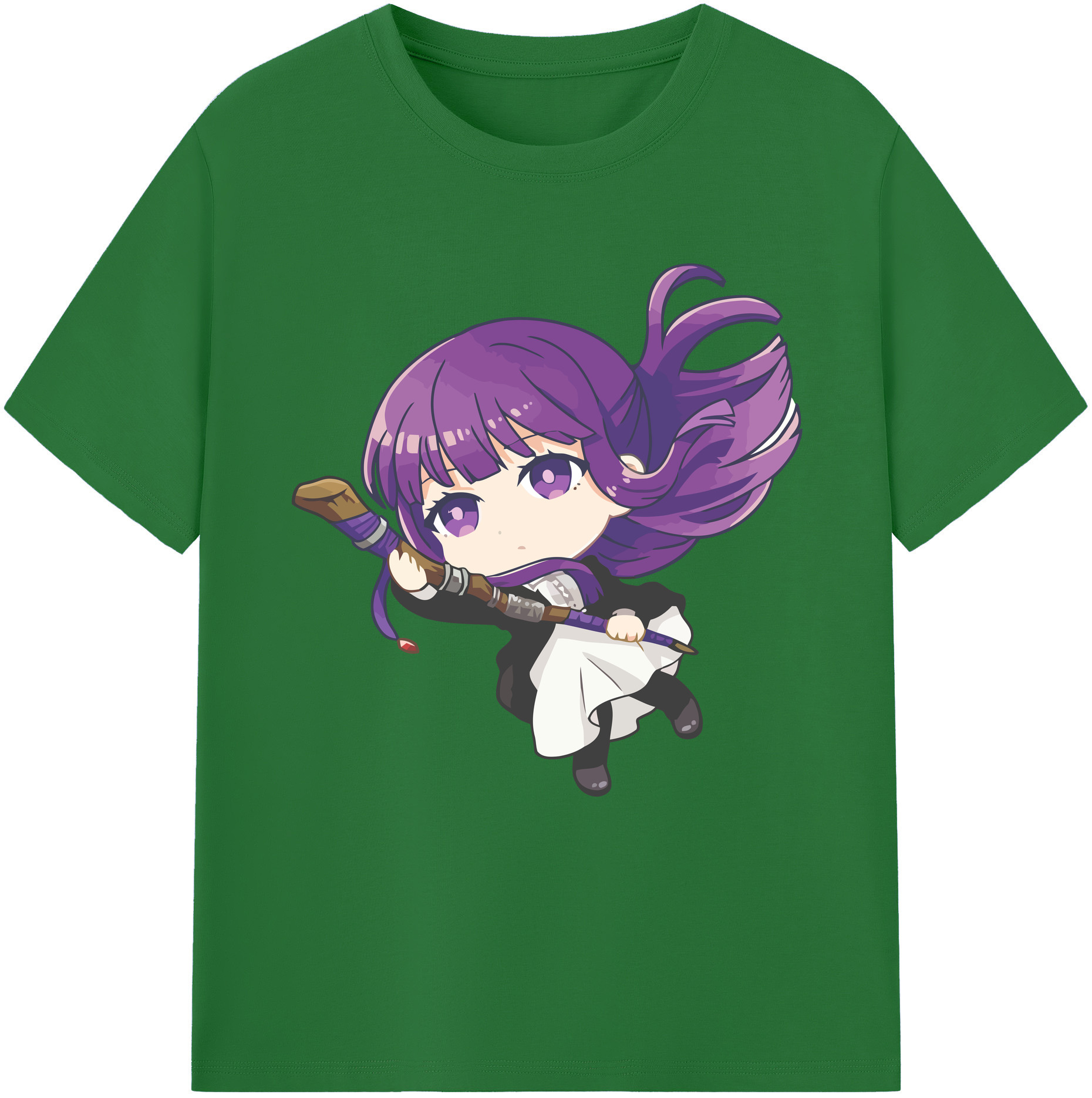 （画像用） 葬送のフリーレン Frieren 綿100％半袖Tシャツ（フロントプリント）