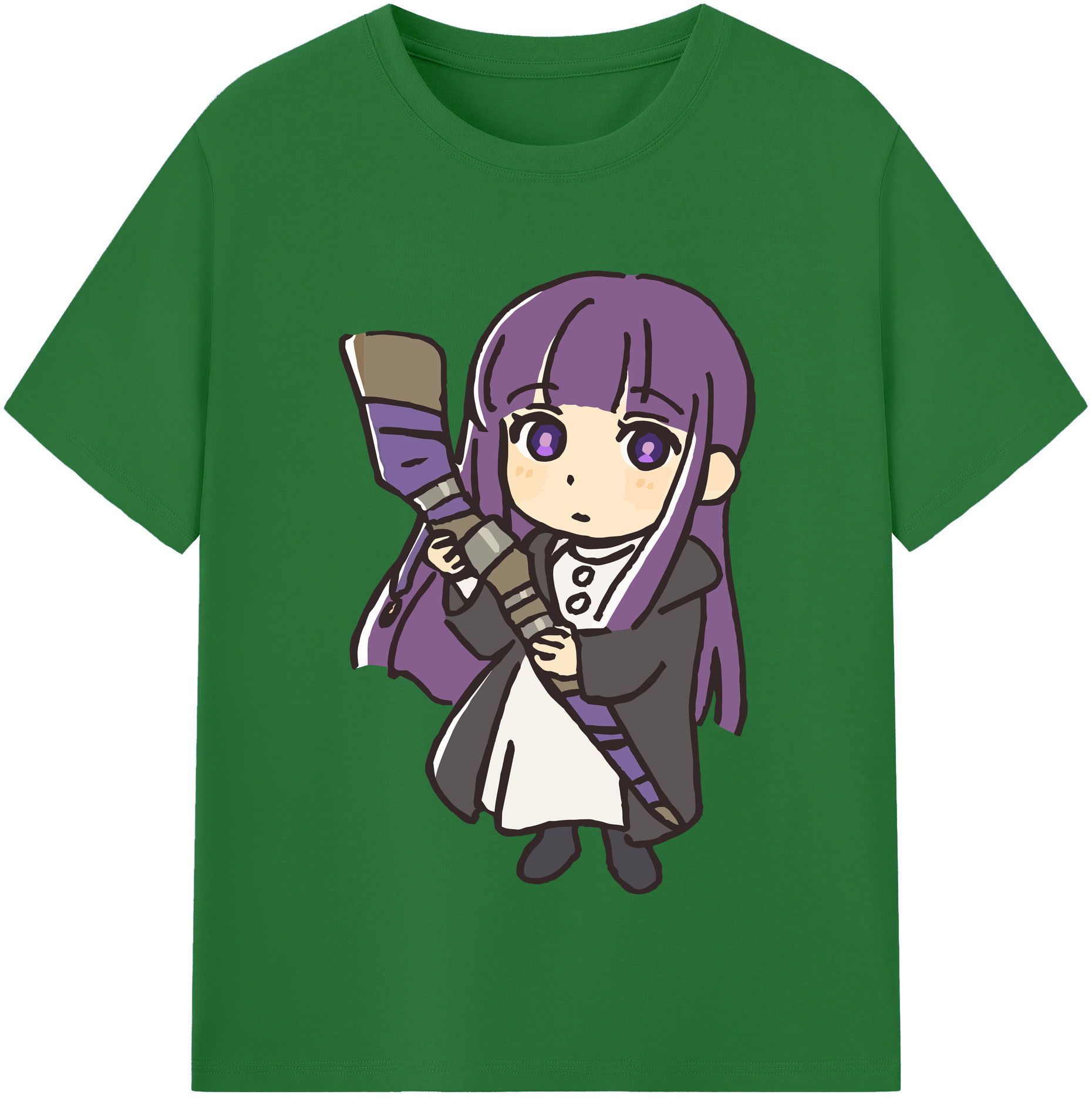 （画像用） 葬送のフリーレン Frieren 綿100％半袖Tシャツ（フロントプリント）