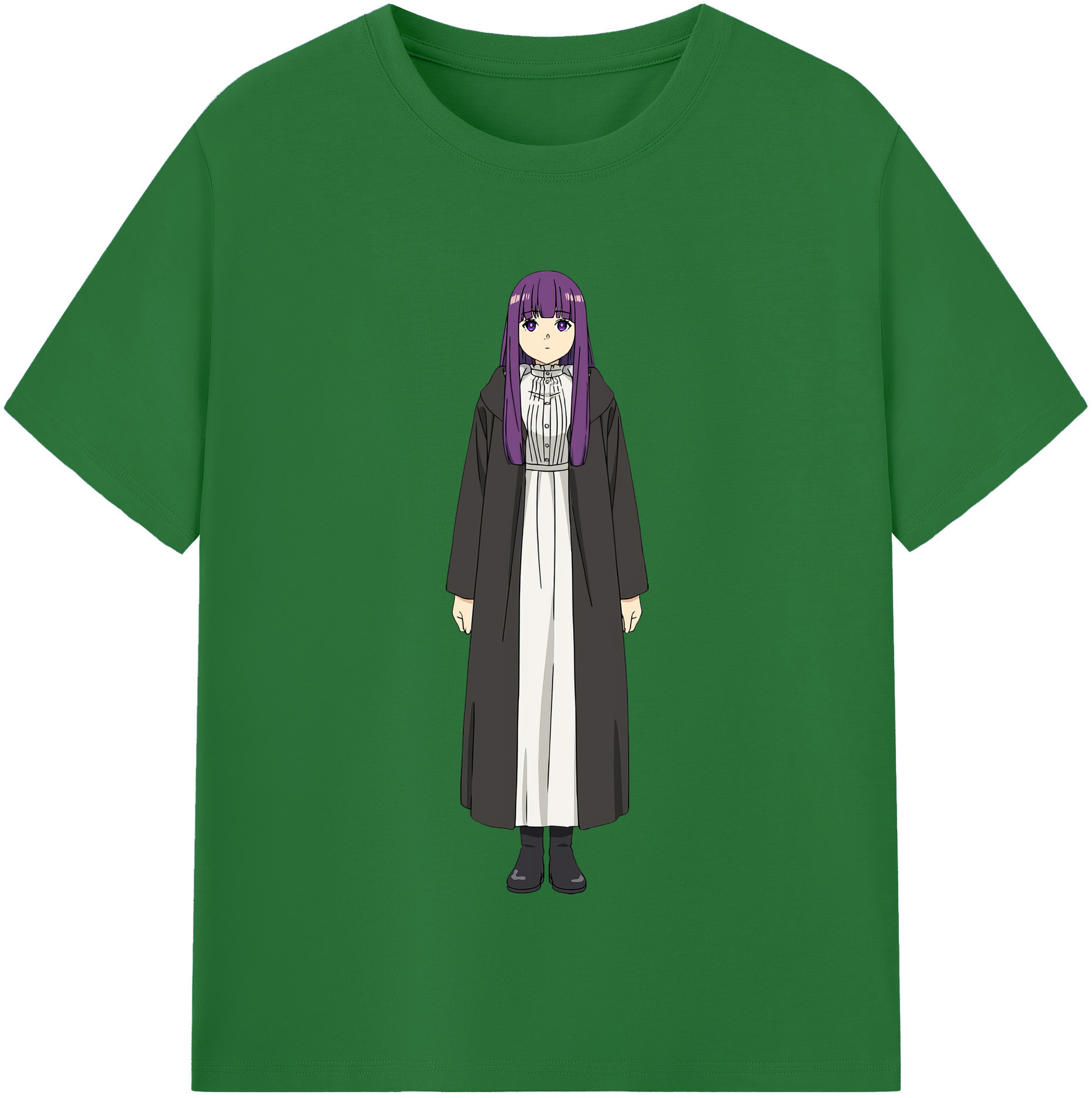 （画像用） 葬送のフリーレン Frieren 綿100％半袖Tシャツ（フロントプリント）