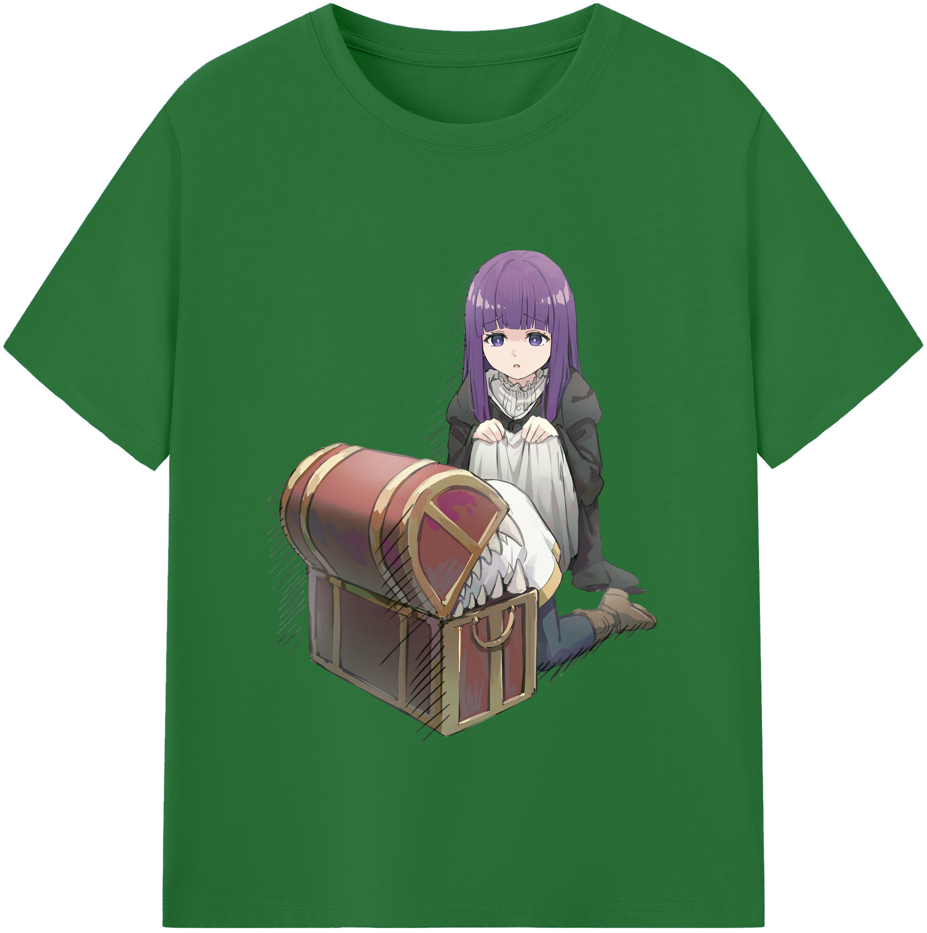 （画像用） 葬送のフリーレン Frieren 綿100％半袖Tシャツ（フロントプリント）