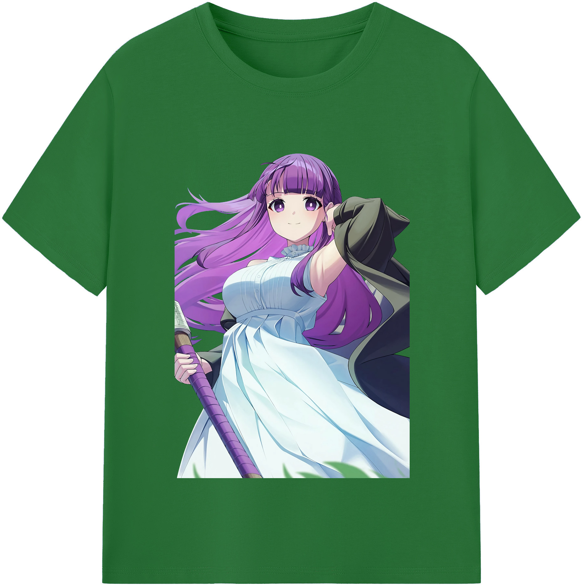 （画像用） 葬送のフリーレン Frieren 綿100％半袖Tシャツ（フロントプリント）