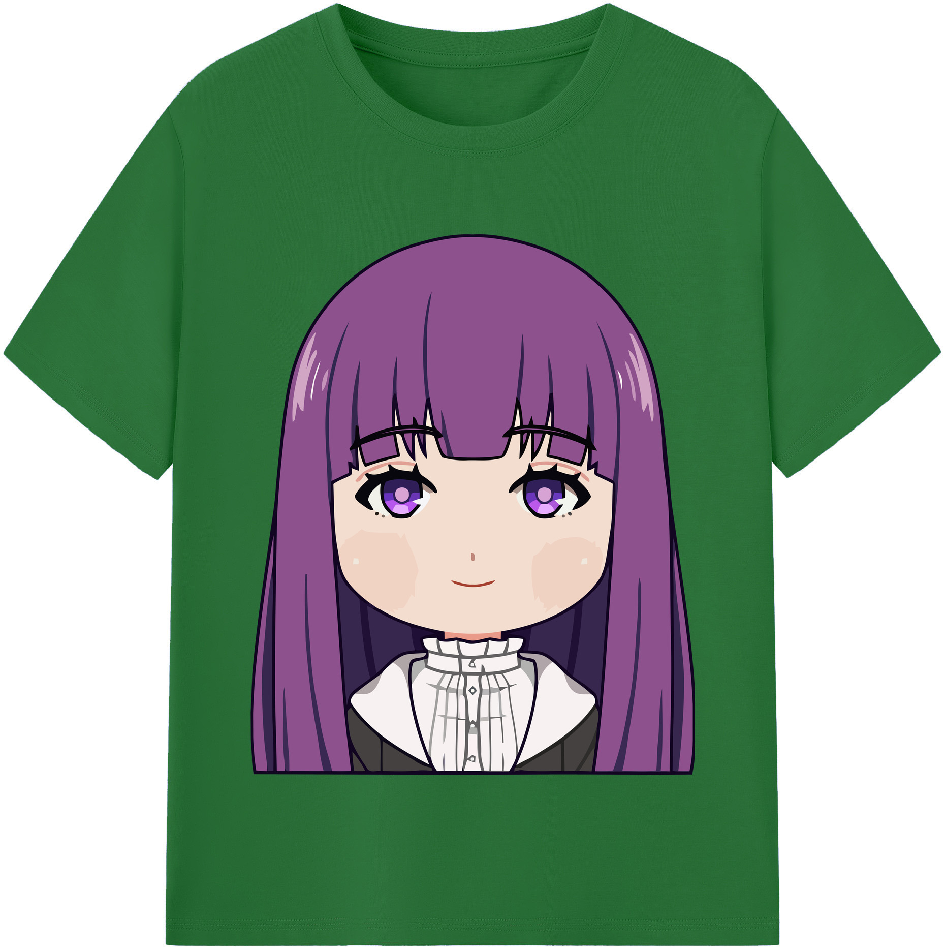（画像用） 葬送のフリーレン Frieren 綿100％半袖Tシャツ（フロントプリント）
