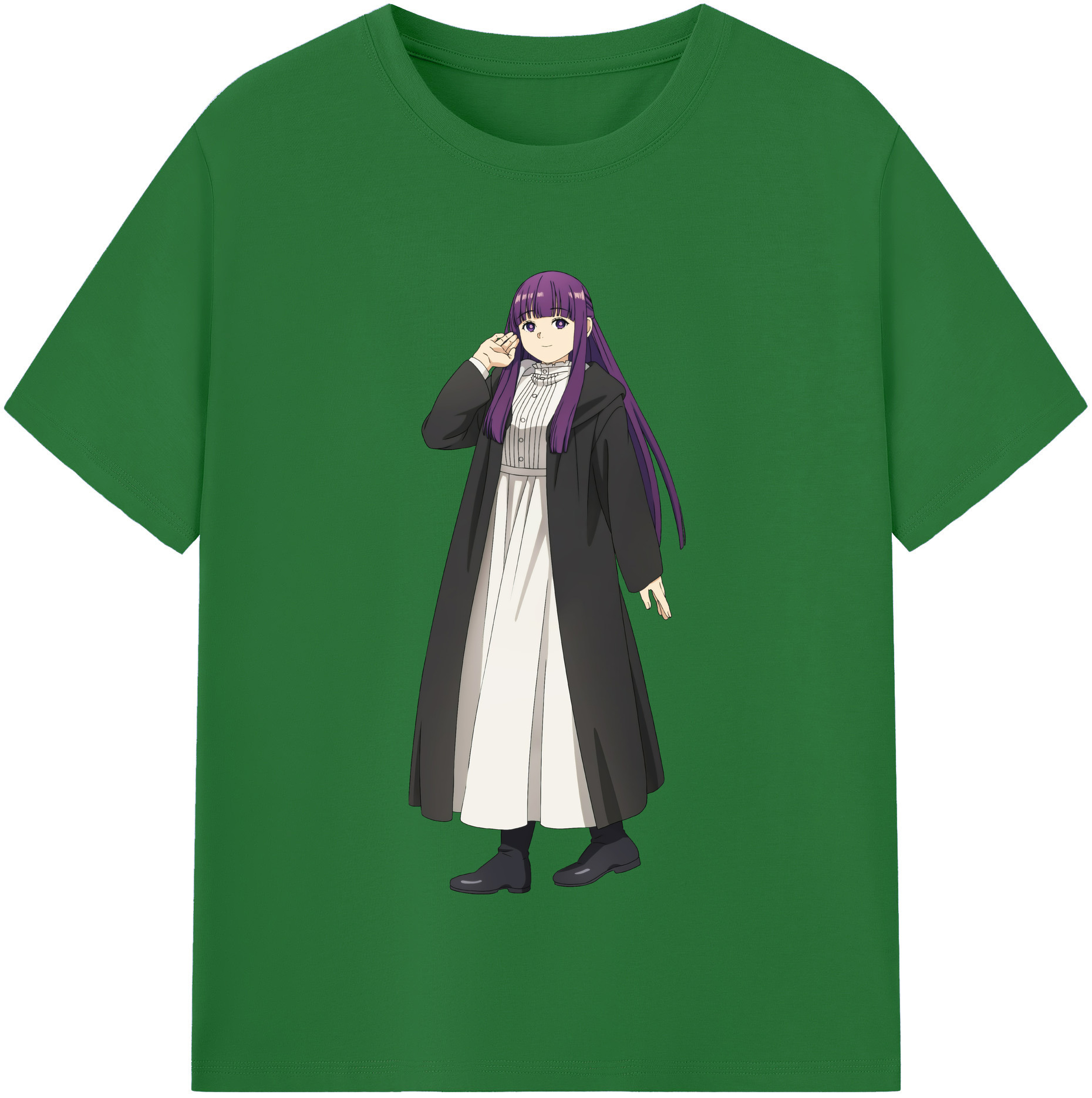 （画像用） 葬送のフリーレン Frieren 綿100％半袖Tシャツ（フロントプリント）