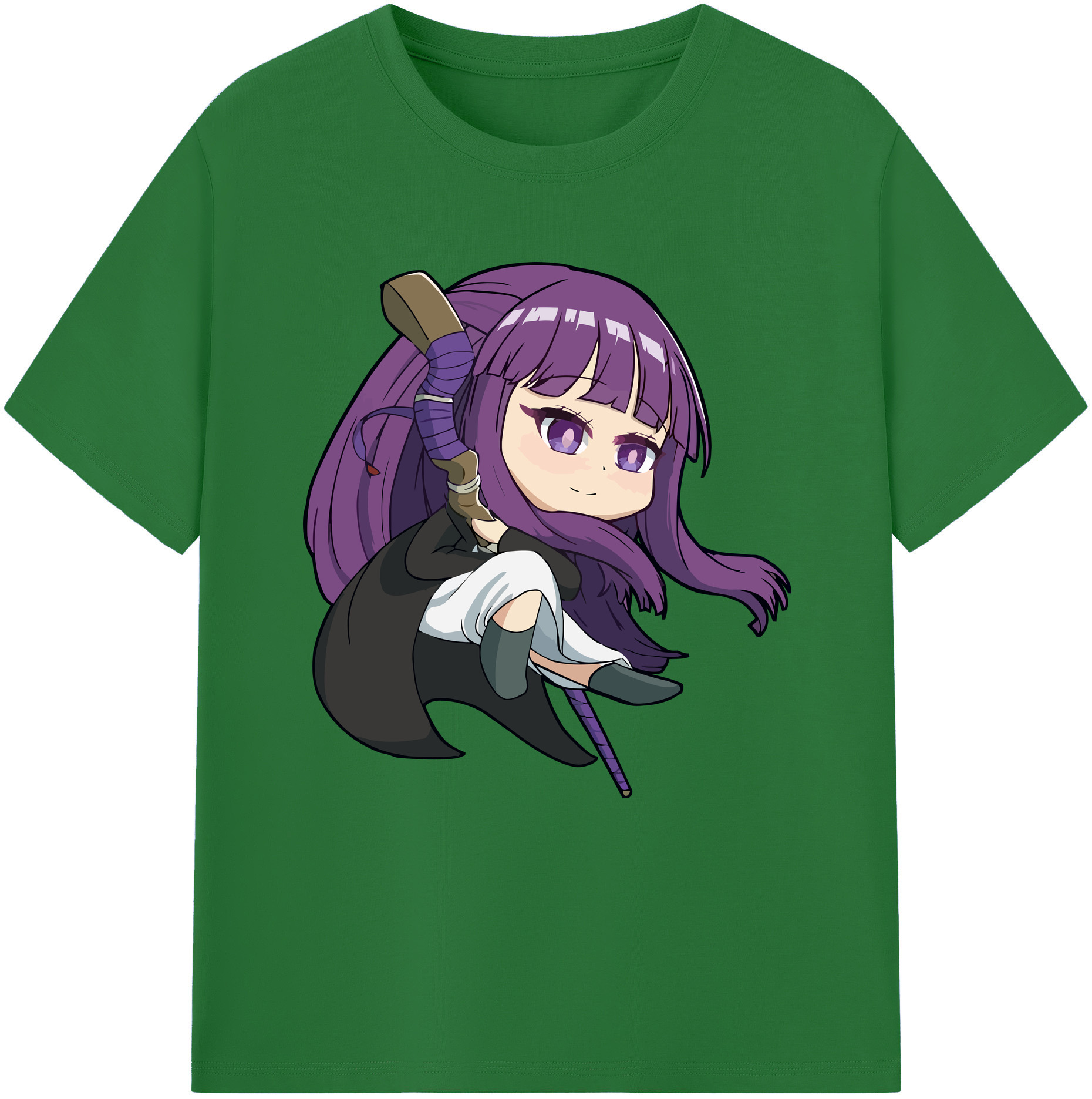 （画像用） 葬送のフリーレン Frieren 綿100％半袖Tシャツ（フロントプリント）
