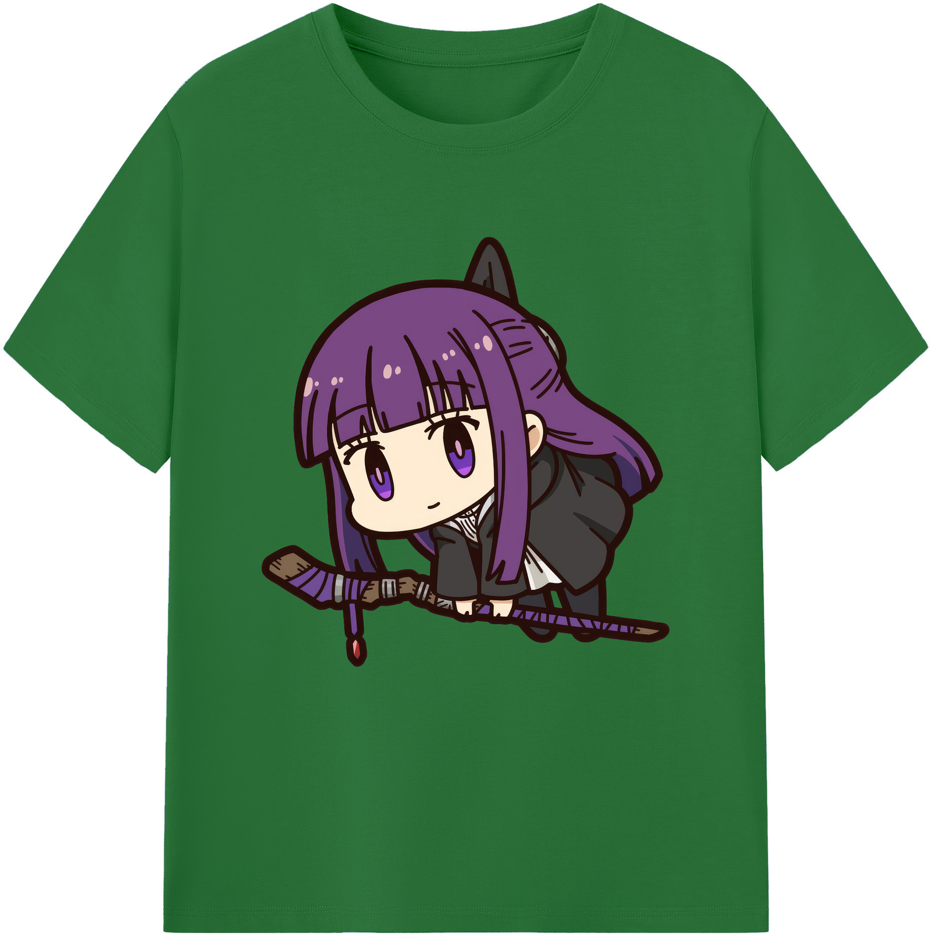 （画像用） 葬送のフリーレン Frieren 綿100％半袖Tシャツ（フロントプリント）