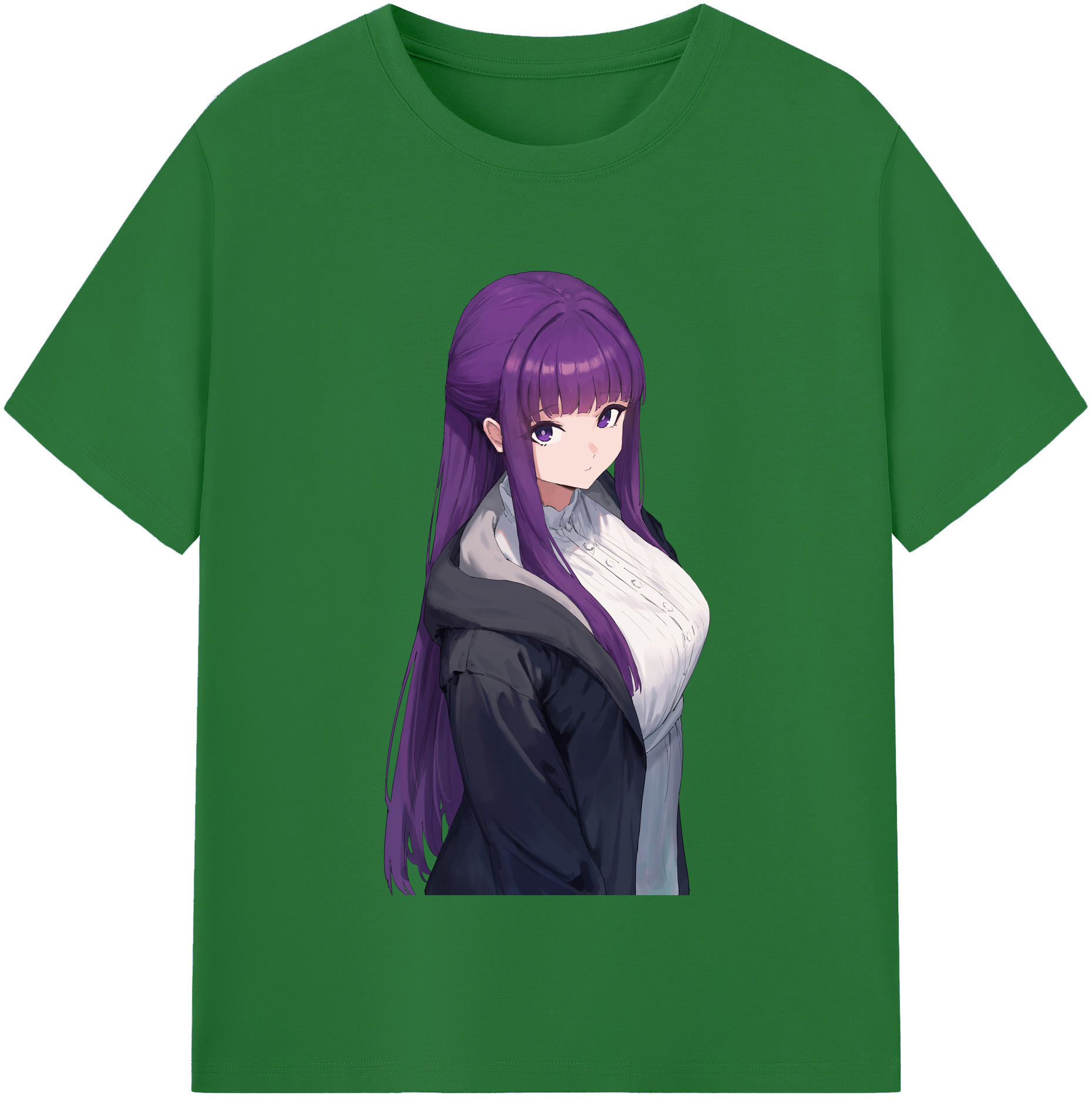 （画像用） 葬送のフリーレン Frieren 綿100％半袖Tシャツ（フロントプリント）